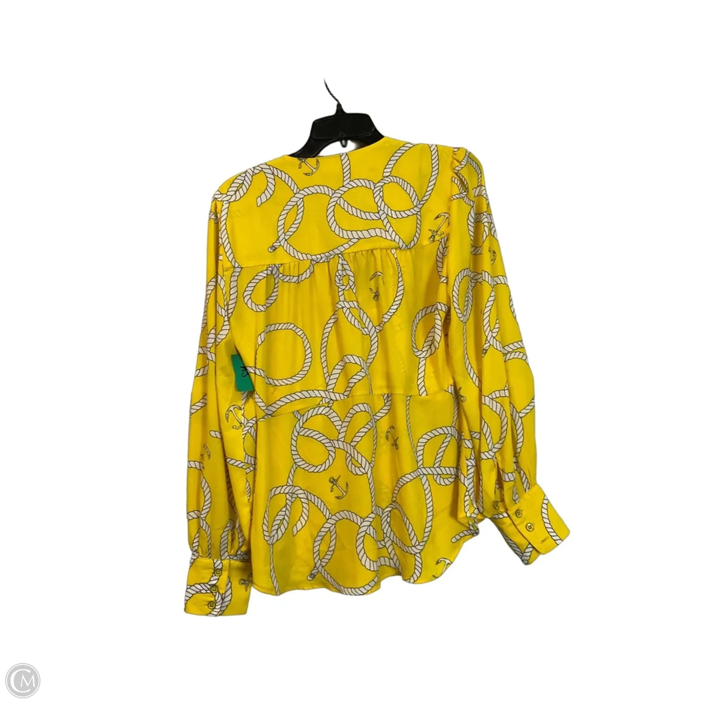 Top Long Sleeve By Cabi In Yellow, Size: M