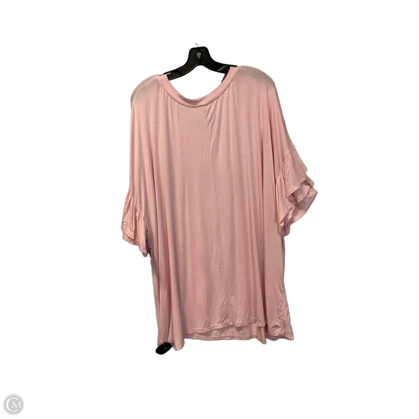 Top Short Sleeve By Terra & Sky In Pink, Size: 3x