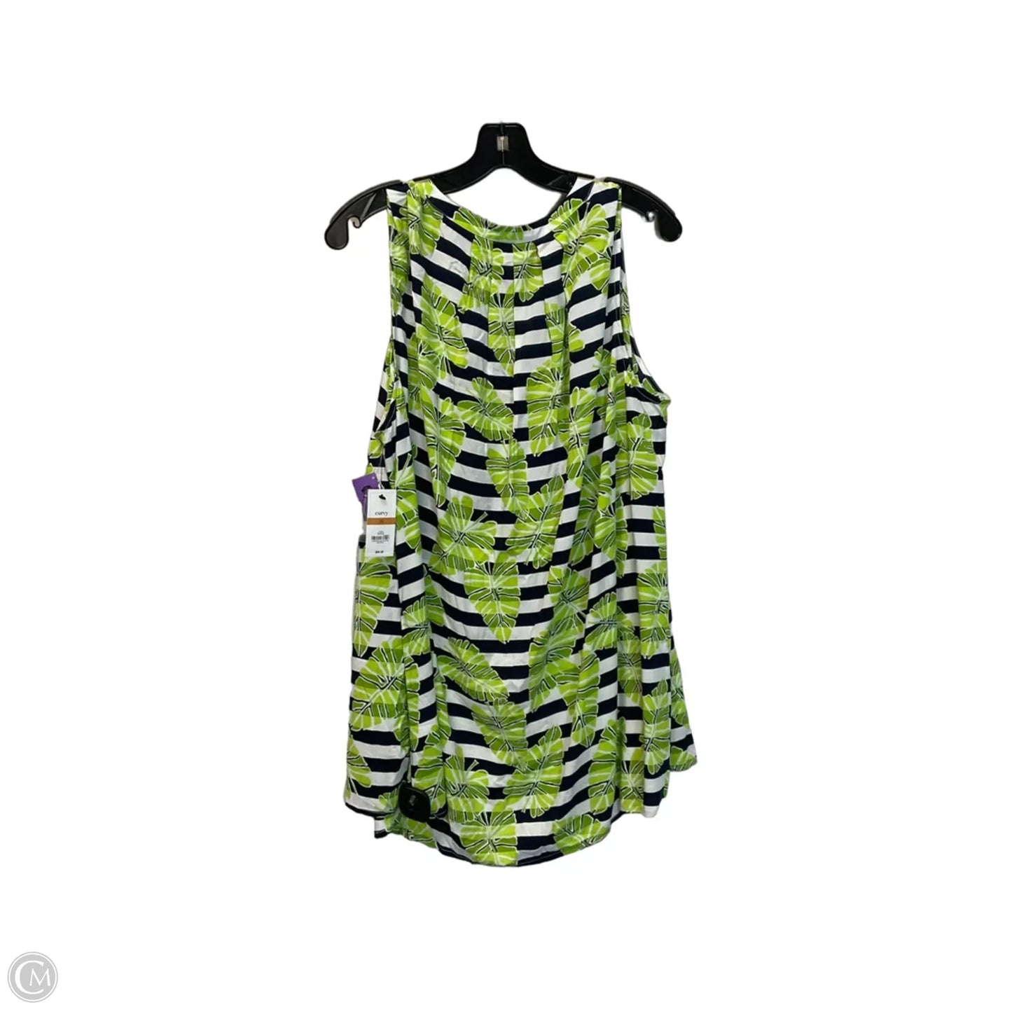 Top Sleeveless By Crown And Ivy In Green, Size: 3x