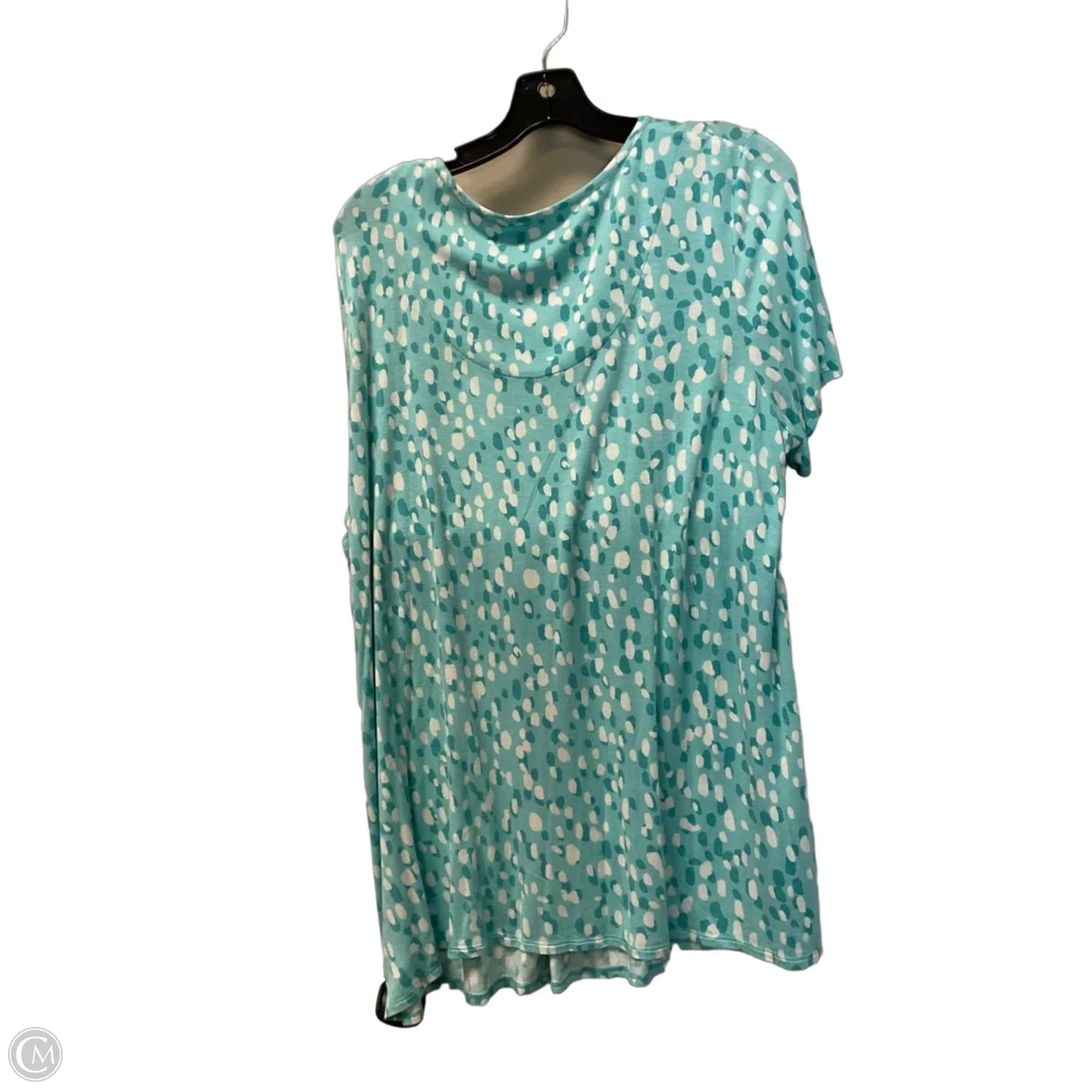 Top Short Sleeve By Kim Rogers In Blue, Size: Xl