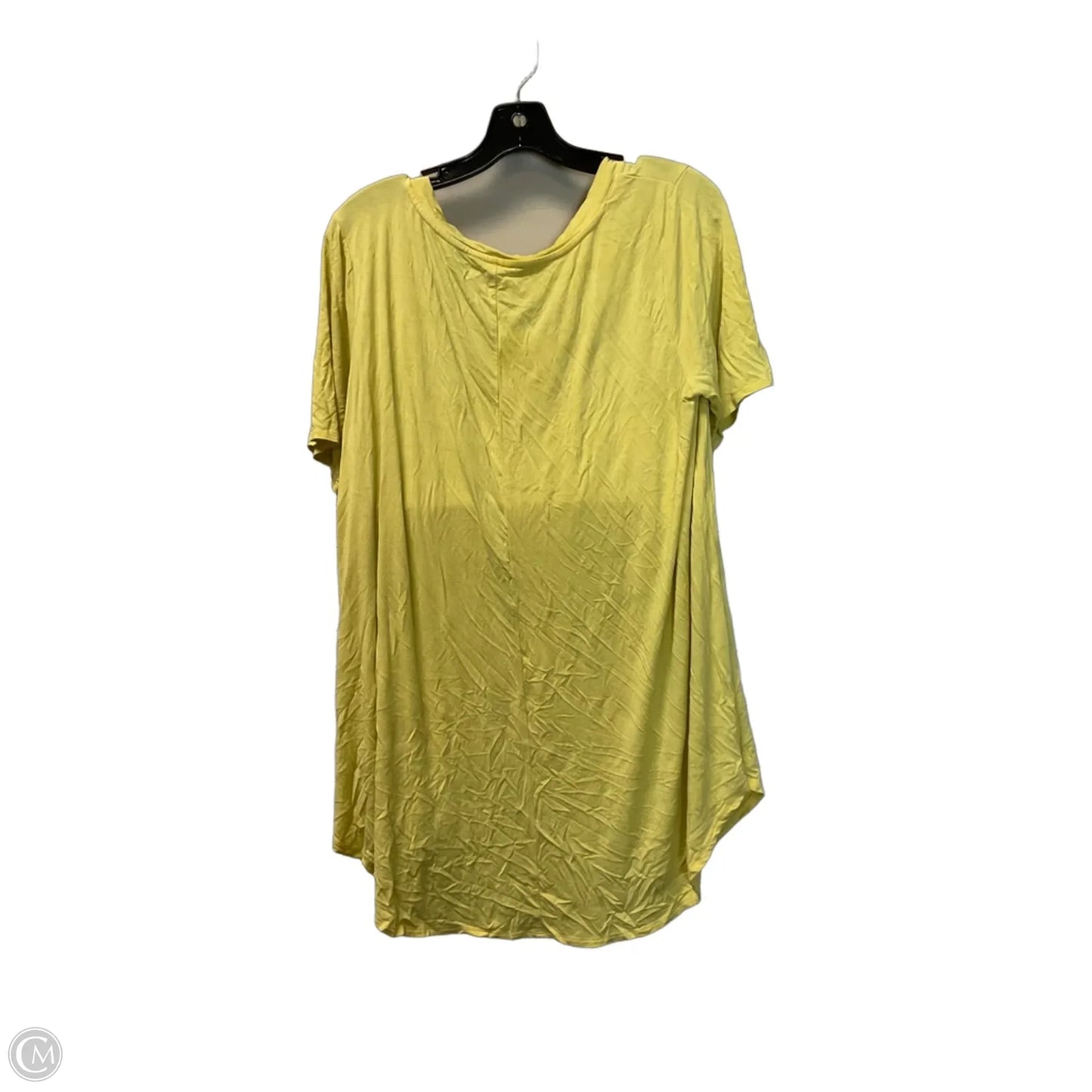 Top Short Sleeve By Zenana In Yellow, Size: Xl