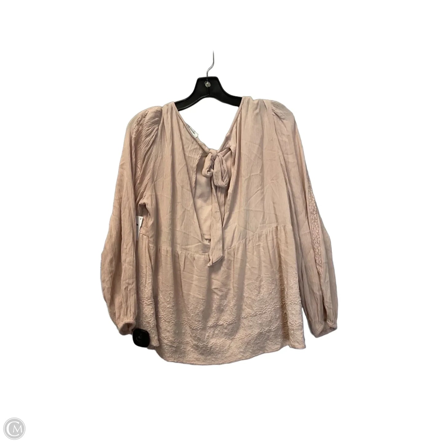 Top Long Sleeve By American Eagle In Pink, Size: S
