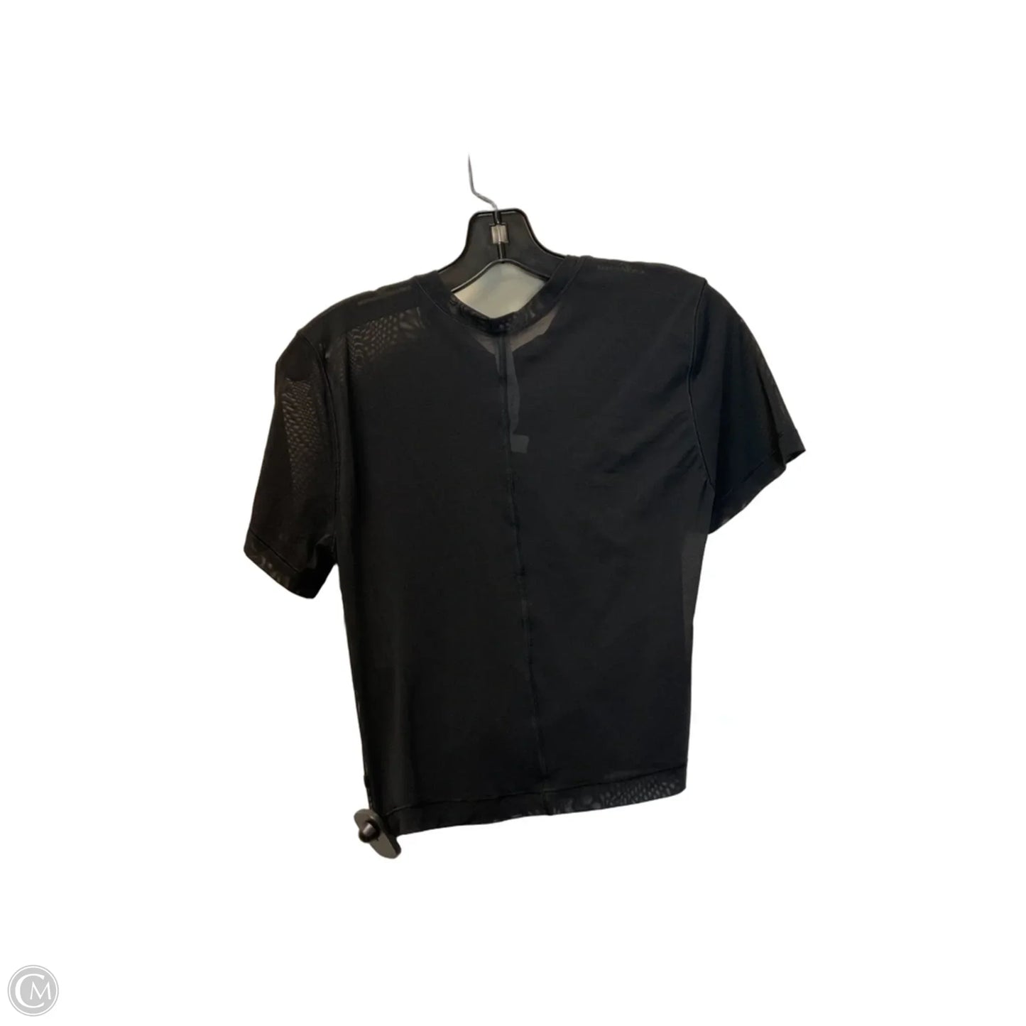 Athletic Top Short Sleeve By Lululemon In Black, Size: 2