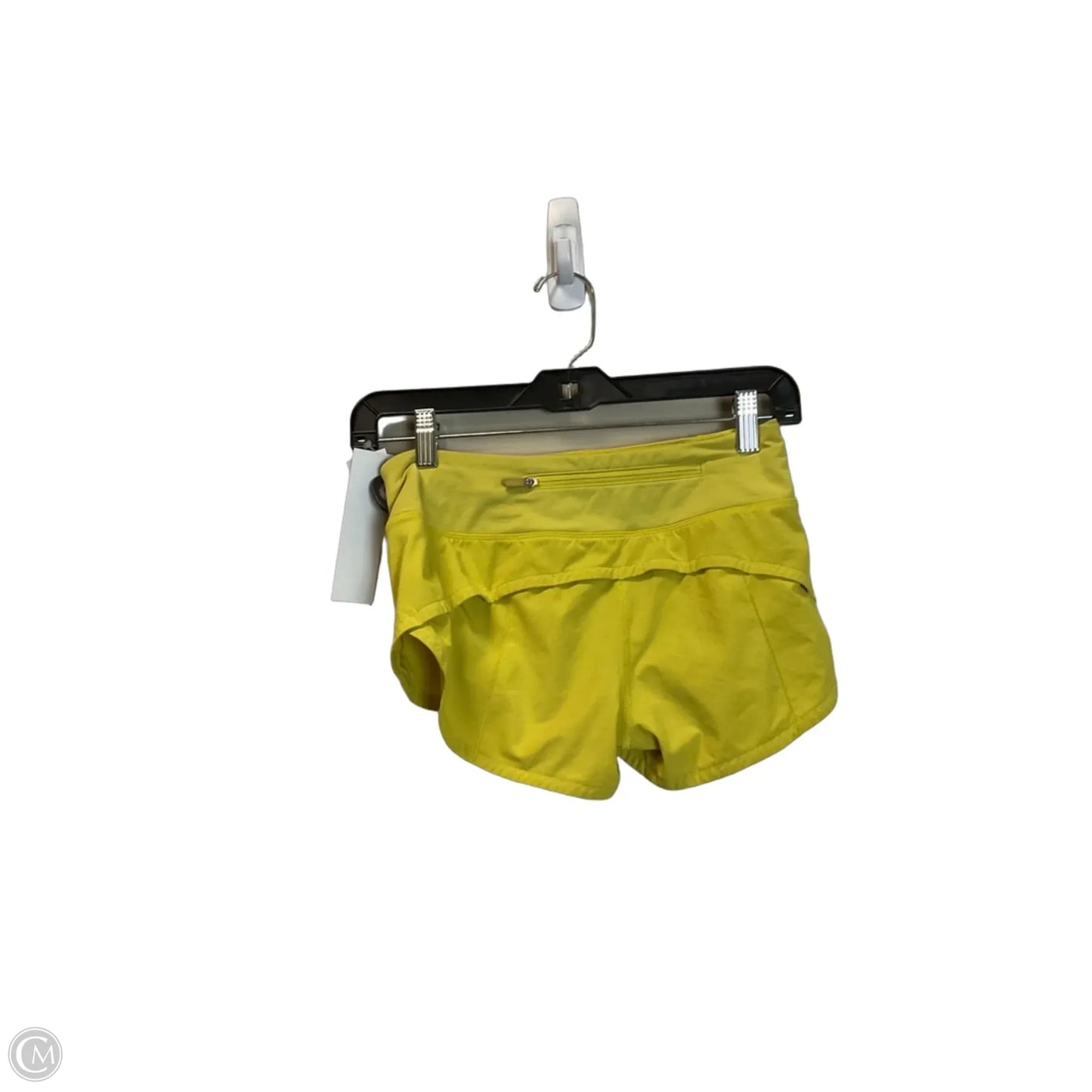Athletic Shorts By Lululemon In Yellow, Size: 0