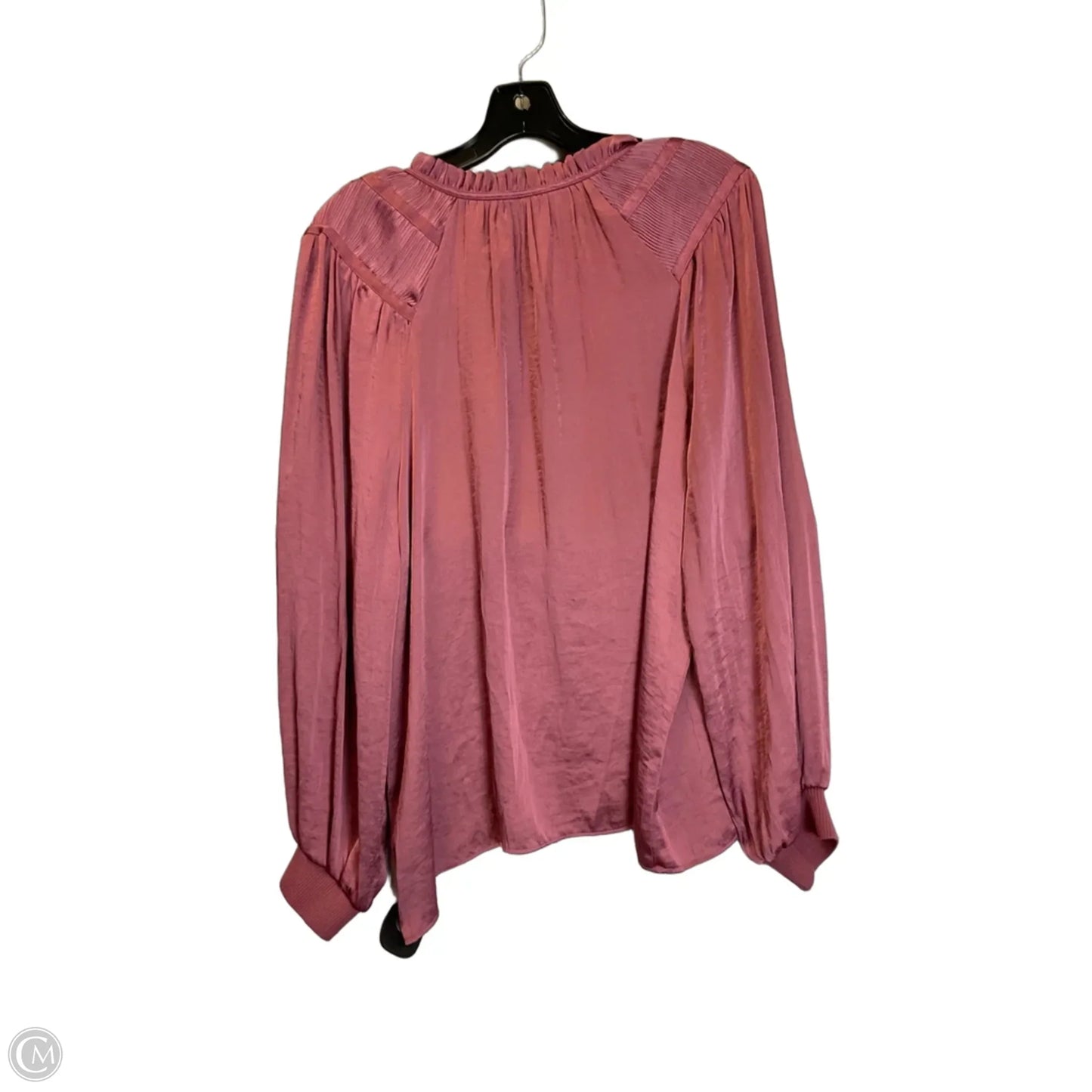 Top Long Sleeve By Philosophy In Pink, Size: L