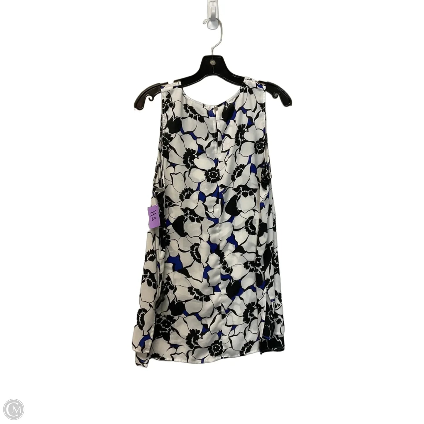 Top Sleeveless By Who What Wear In Black & Blue, Size: Xl