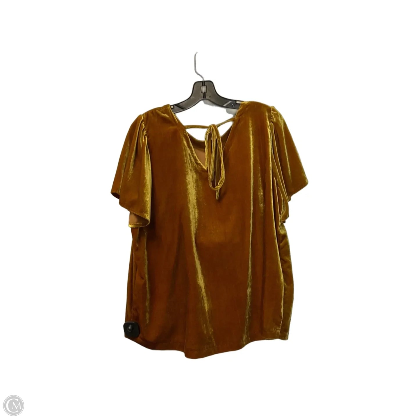 Top Short Sleeve By Loft In Yellow, Size: L