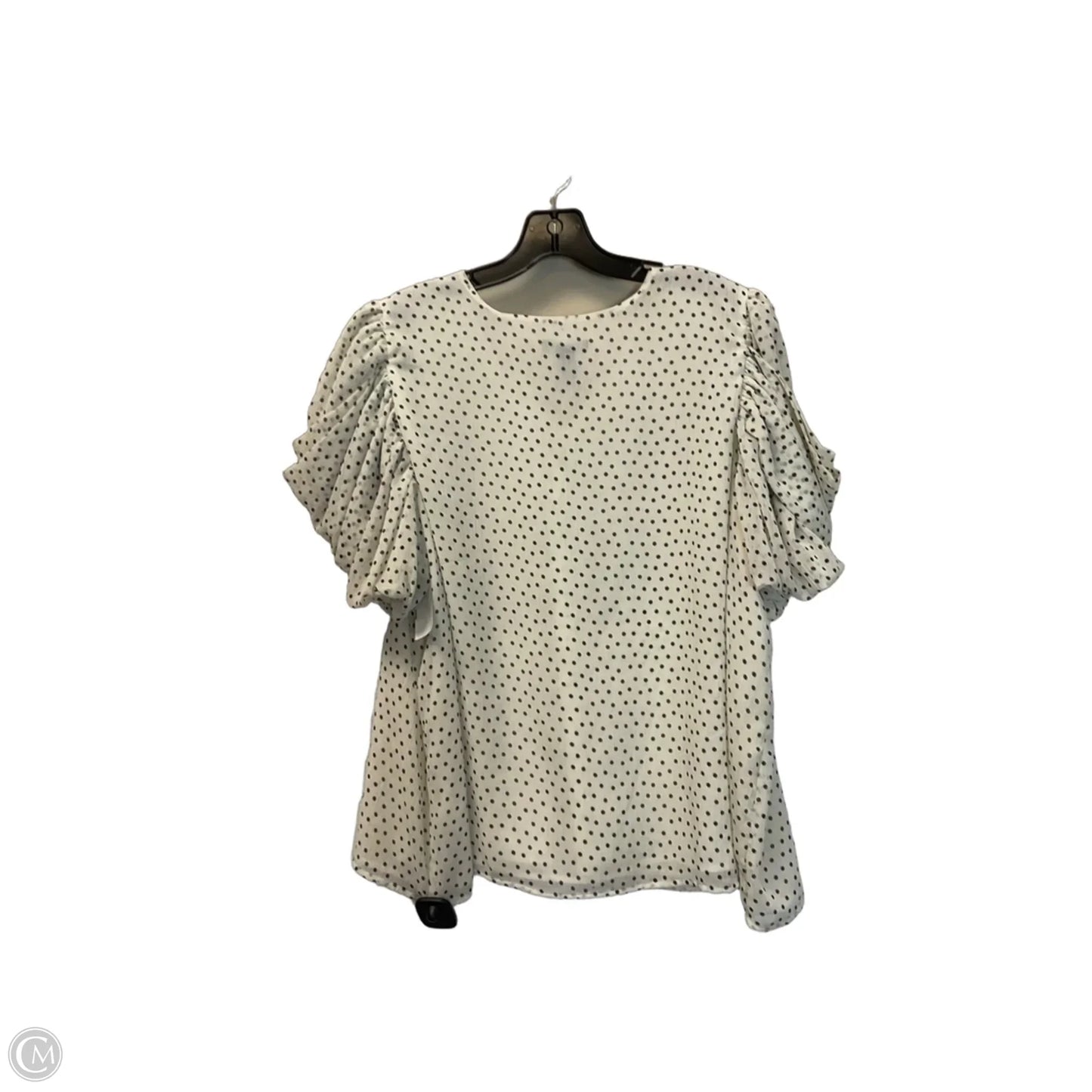 Top Short Sleeve By Express In Polkadot Pattern, Size: Xl