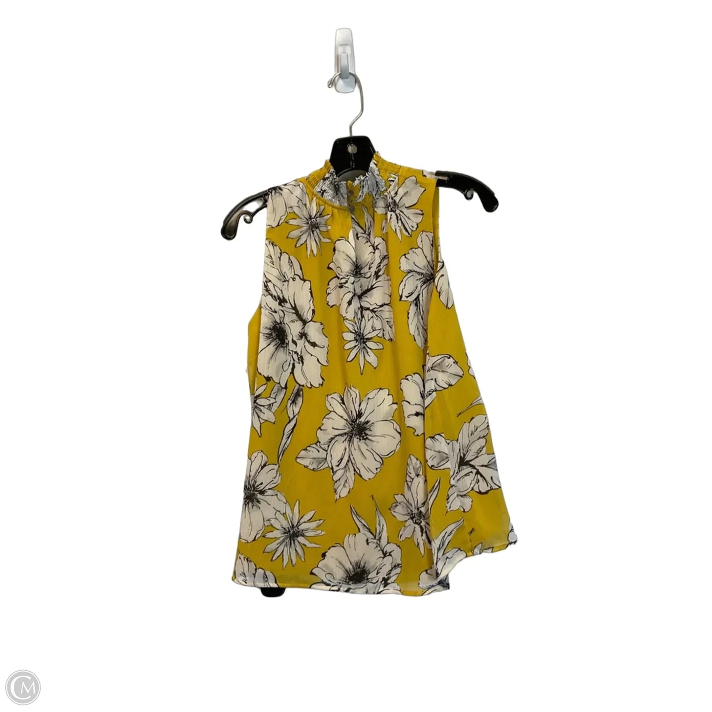 Top Sleeveless By Ann Taylor In Yellow, Size: S