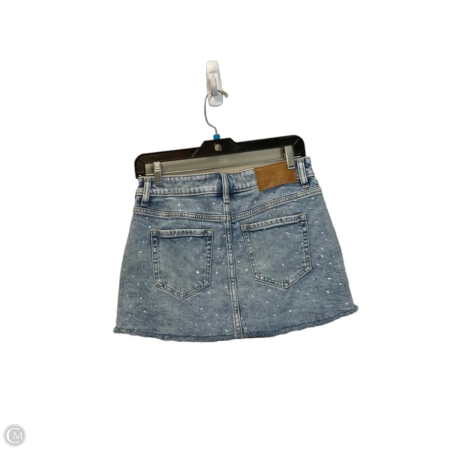 Skirt Mini & Short By Pink In Blue Denim, Size: 4