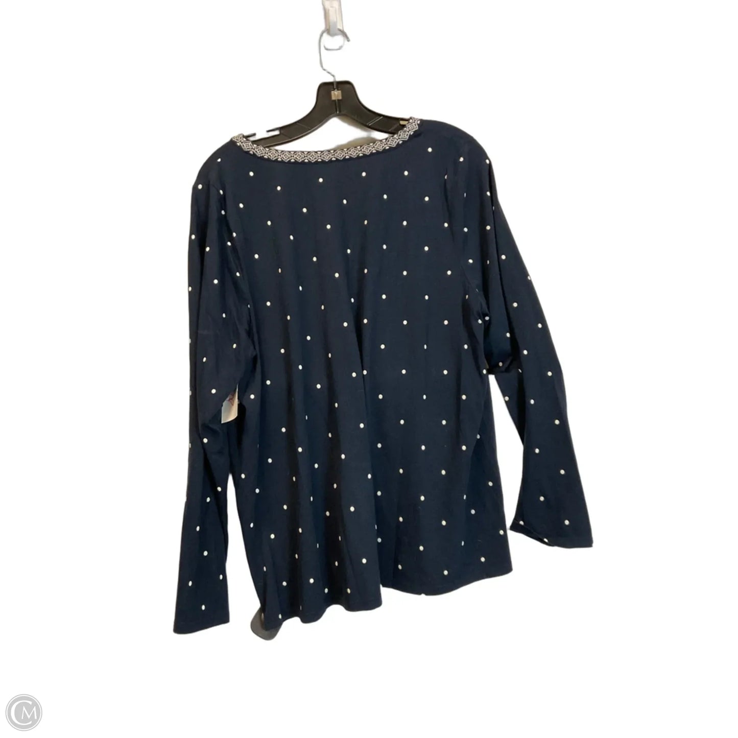 Top Long Sleeve By J. Jill In Navy, Size: L