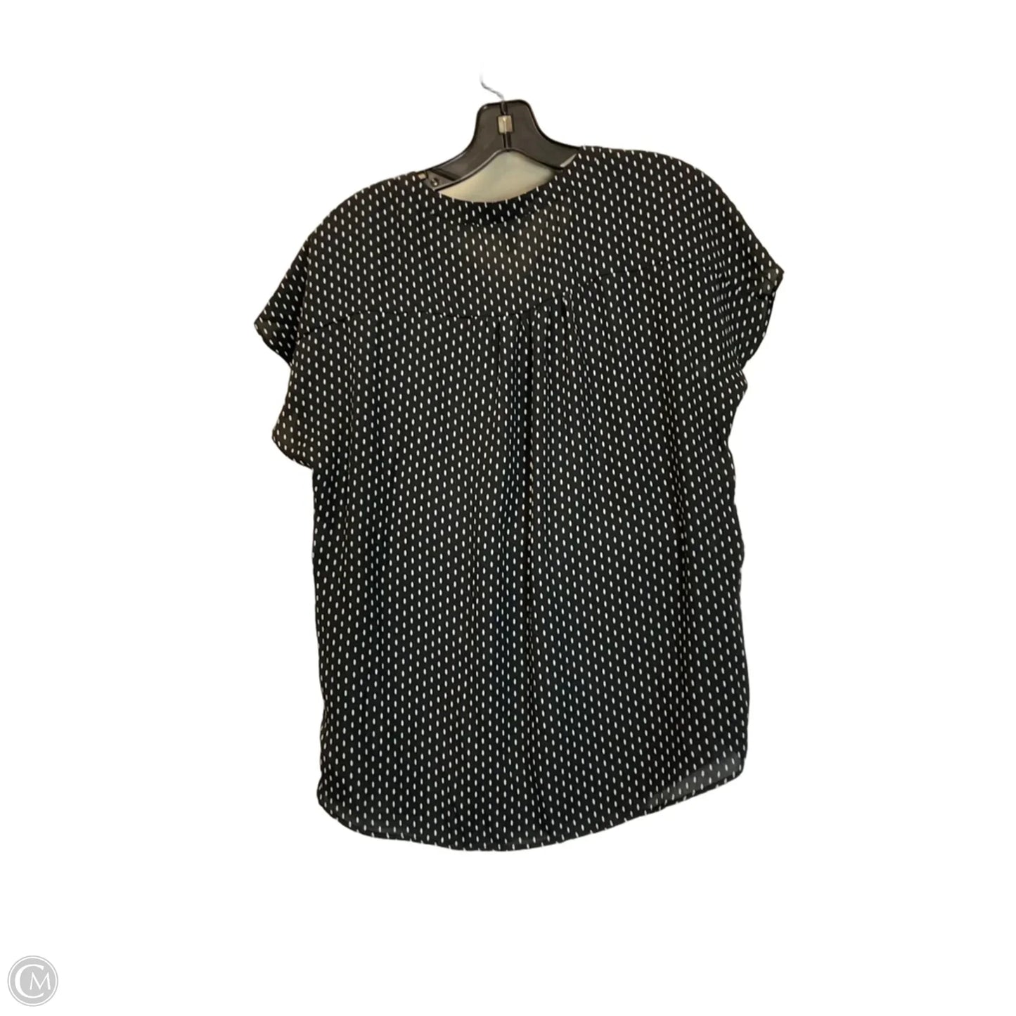 Top Short Sleeve By Banana Republic In Polkadot Pattern, Size: M