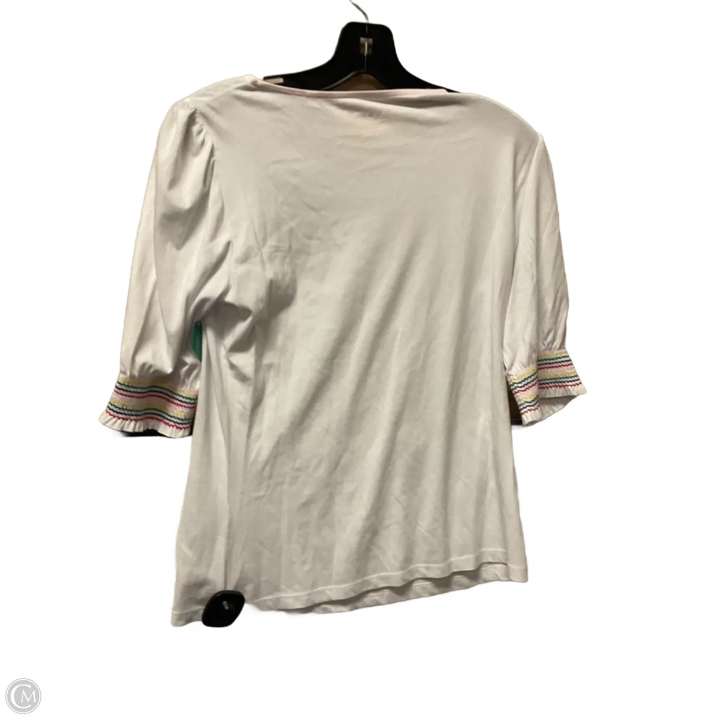 Top 3/4 Sleeve Basic By Boden In White, Size: S