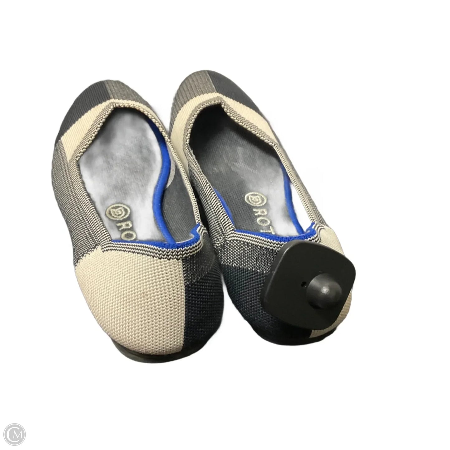 Shoes Flats By Rothys In Black & Cream, Size: 9.5