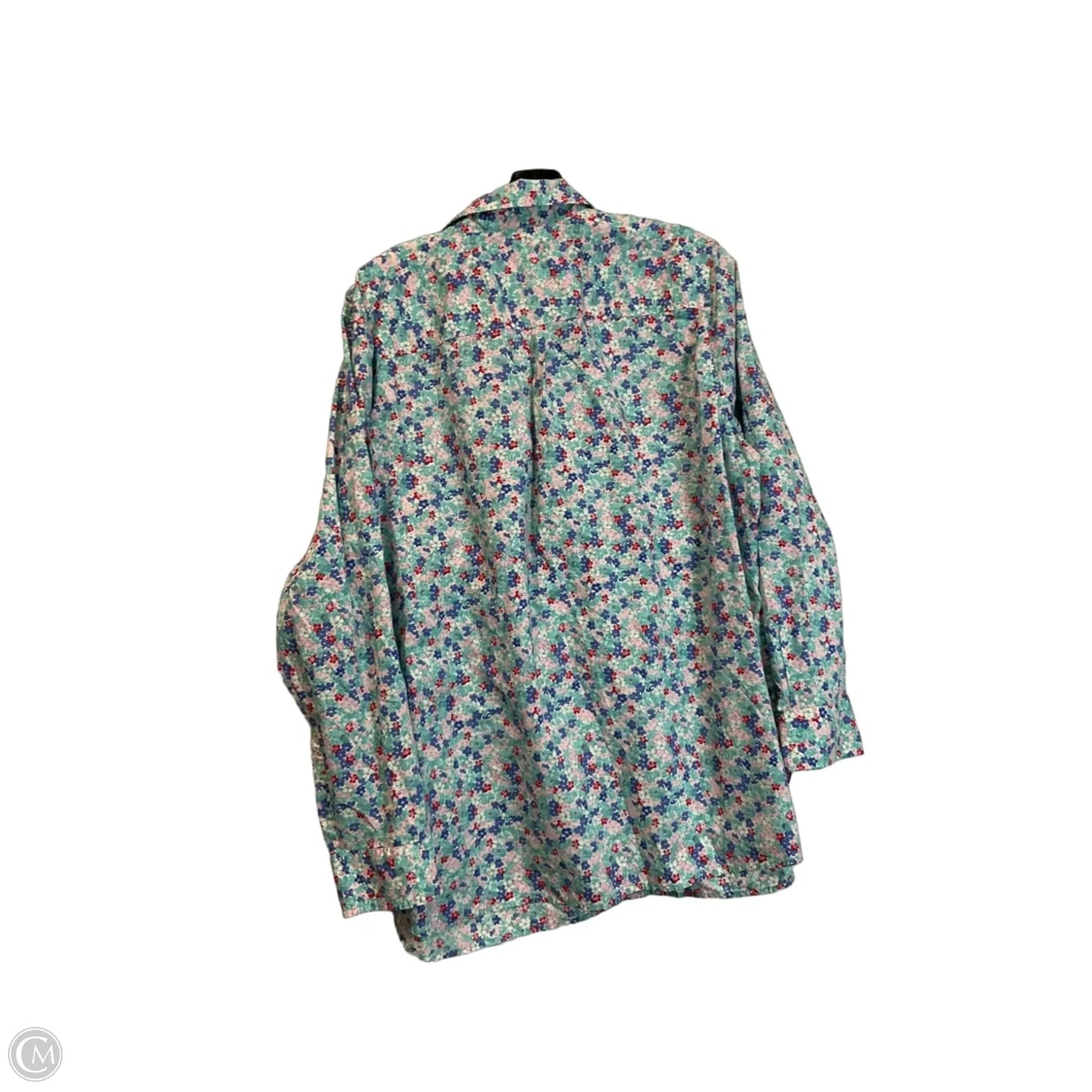 Top Long Sleeve By Talbots In Green, Size: 2x