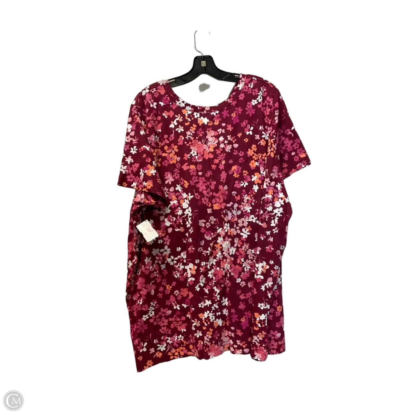 Top Short Sleeve By Woman Within In Red, Size: 3x