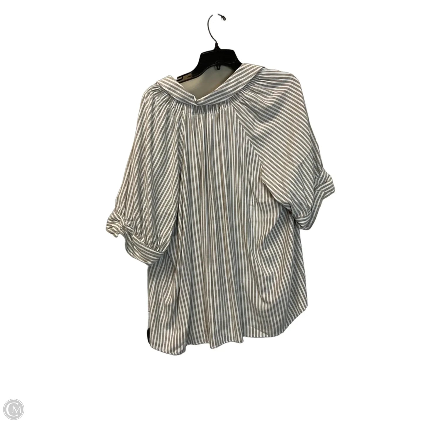 Top Short Sleeve By Max Studio In Striped Pattern, Size: 2x