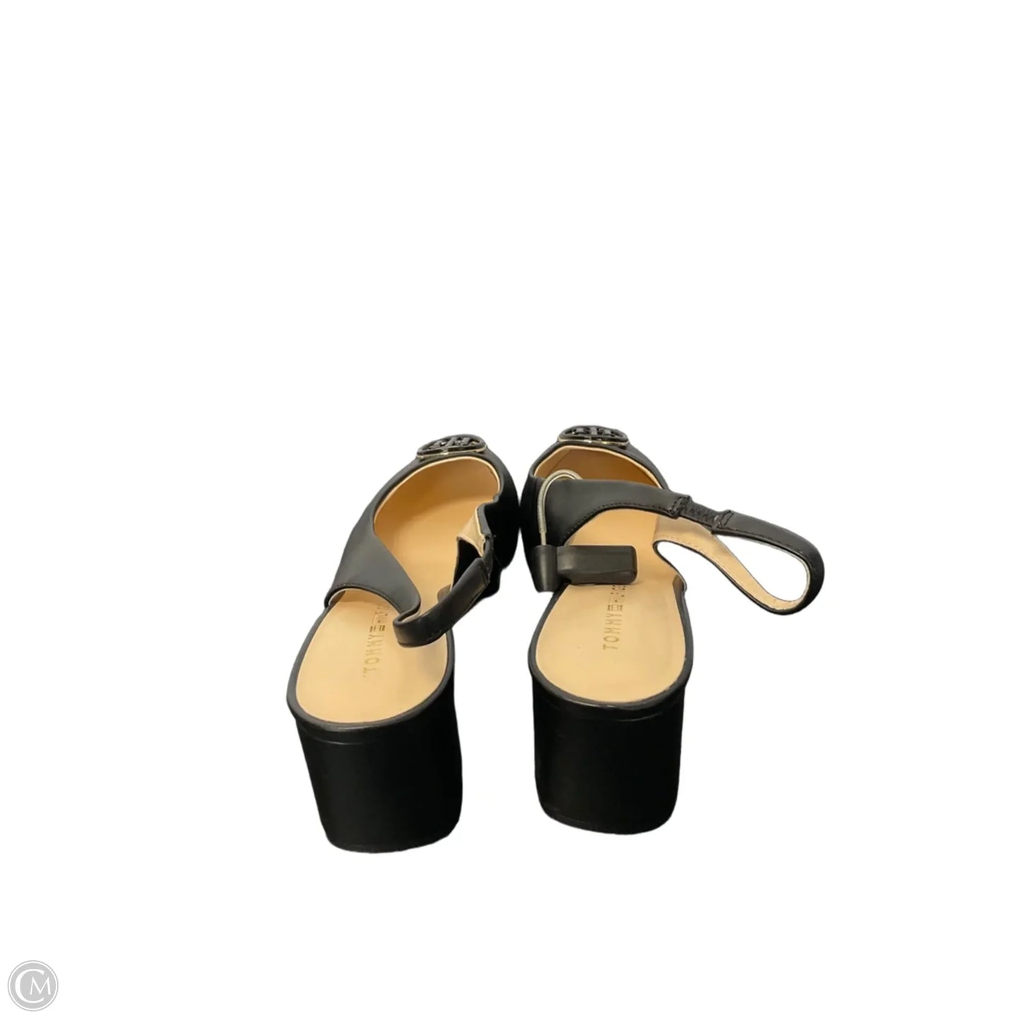 Sandals Heels Block By Tommy Hilfiger In Black, Size: 9.5