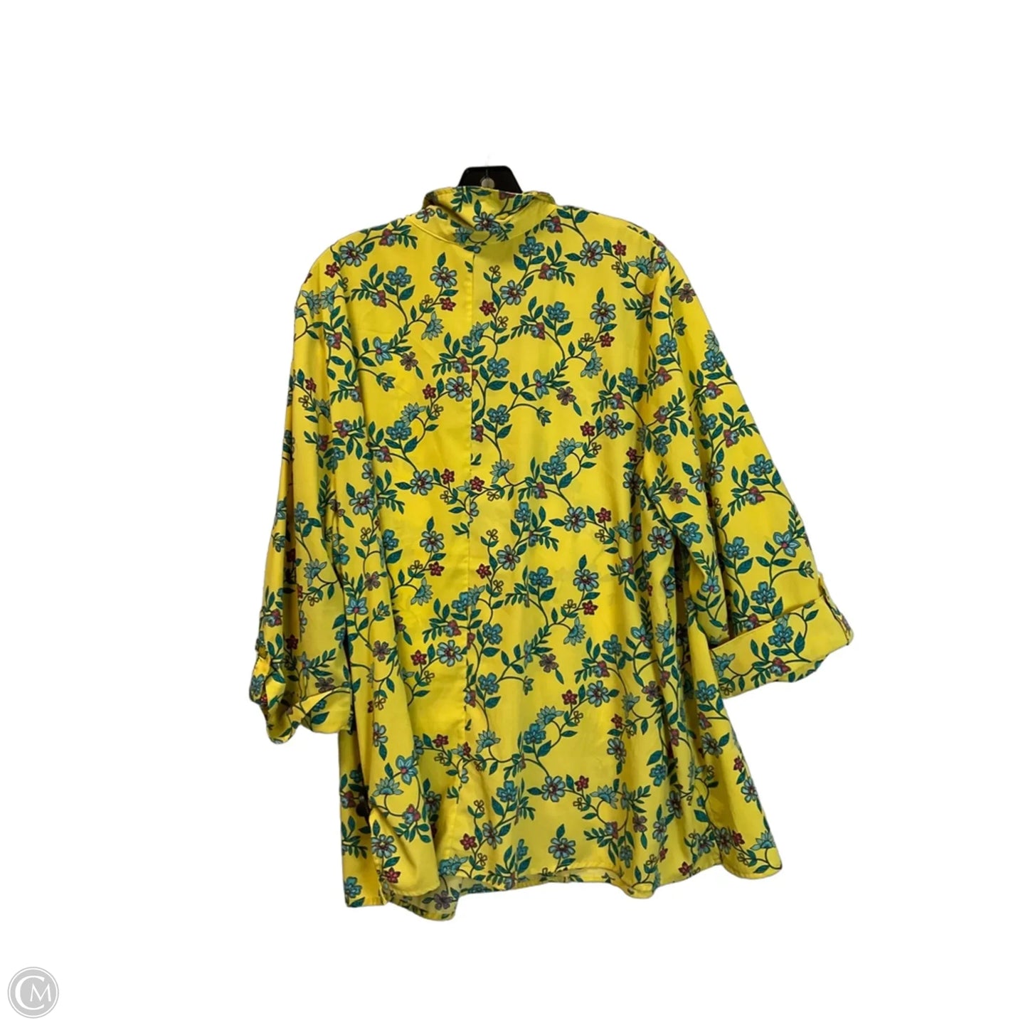 Top Long Sleeve By Catherines In Yellow, Size: 2x