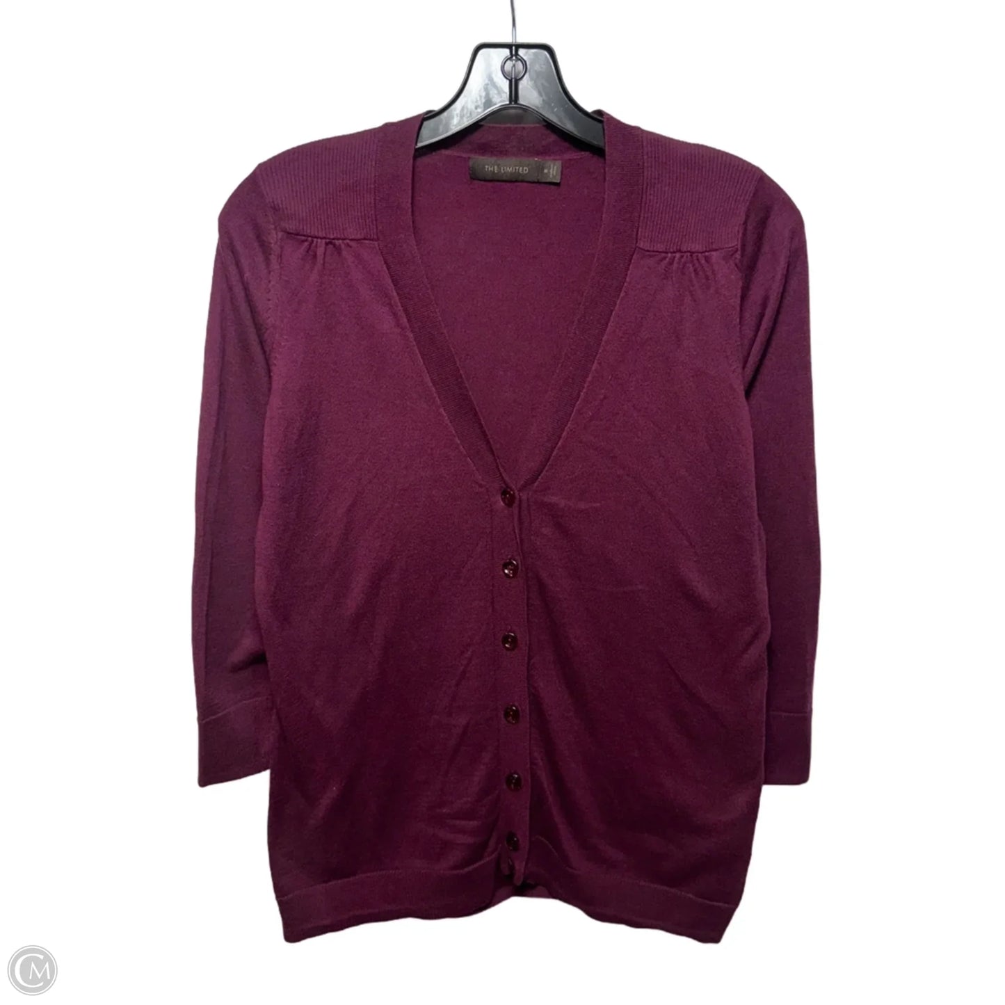 Sweater Cardigan By Limited In Purple, Size: M