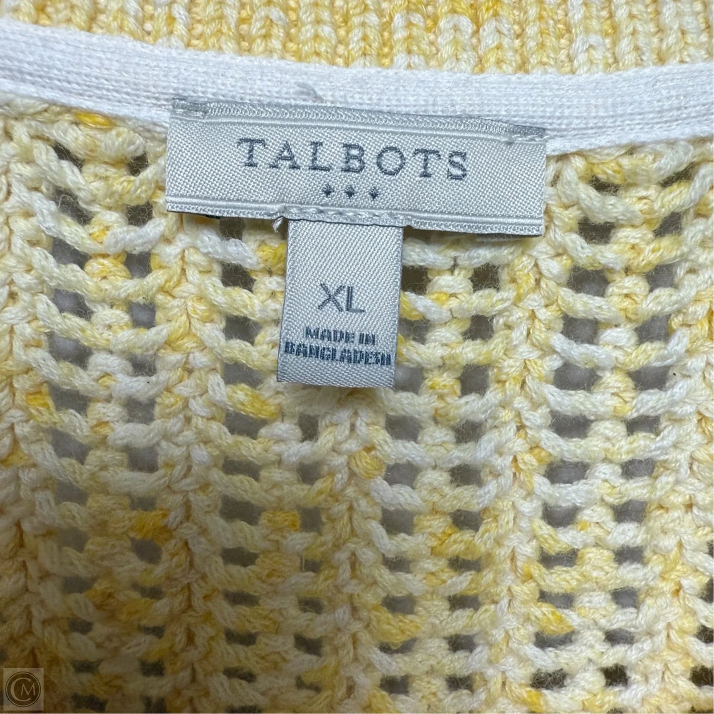 Sweater By Talbots In Yellow, Size: Xl