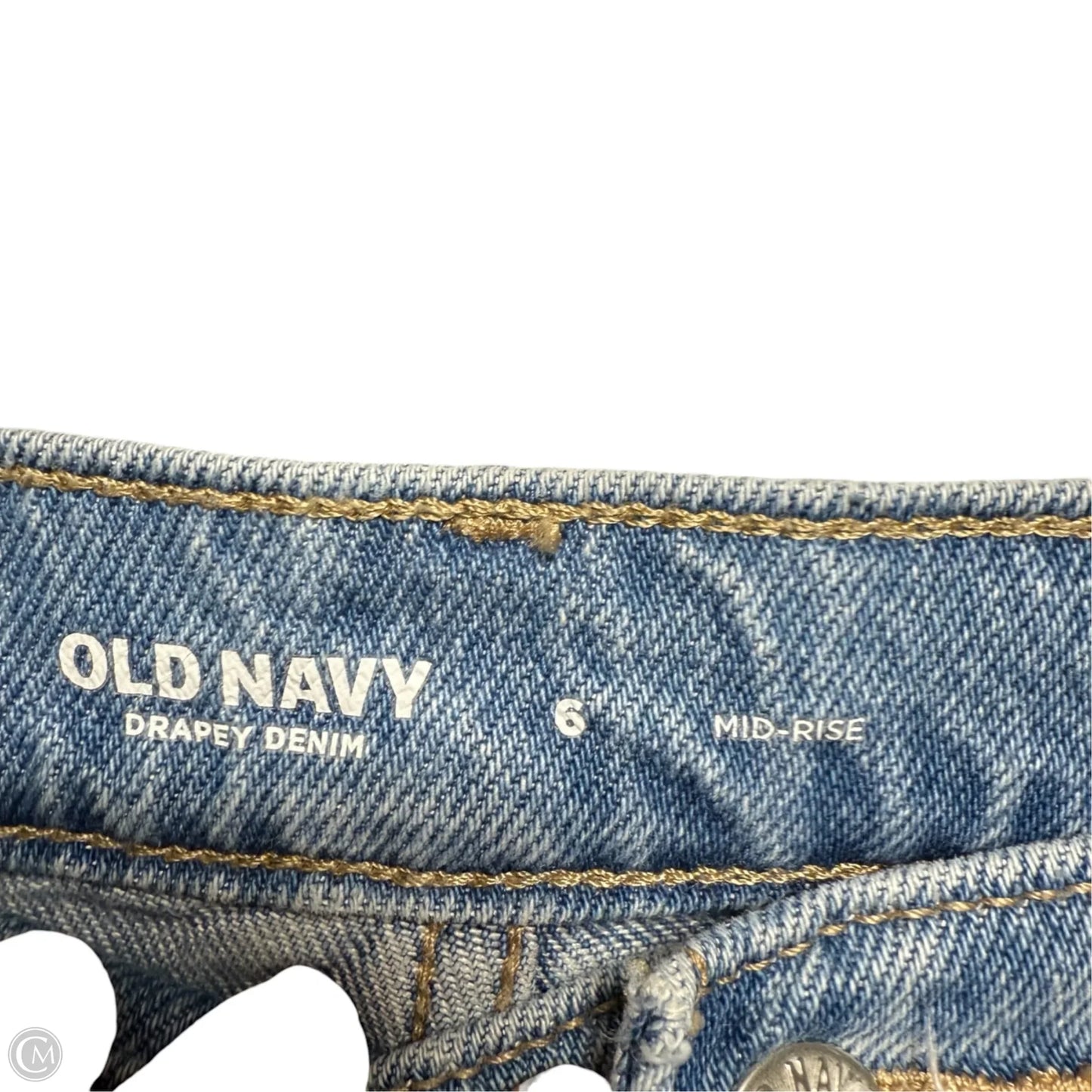 Drapey Denim Mid Rise Skirt Maxi By Old Navy In Blue Denim, Size: 6