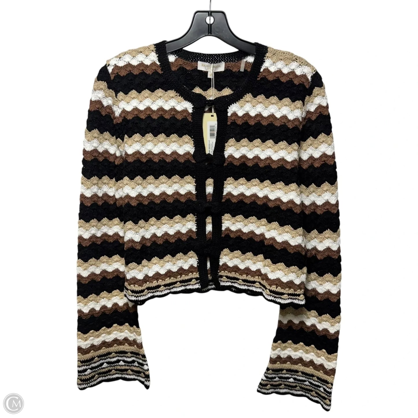 Alanza Sweater Cardigan By Ramy Brook In Chevron Pattern, Size: M