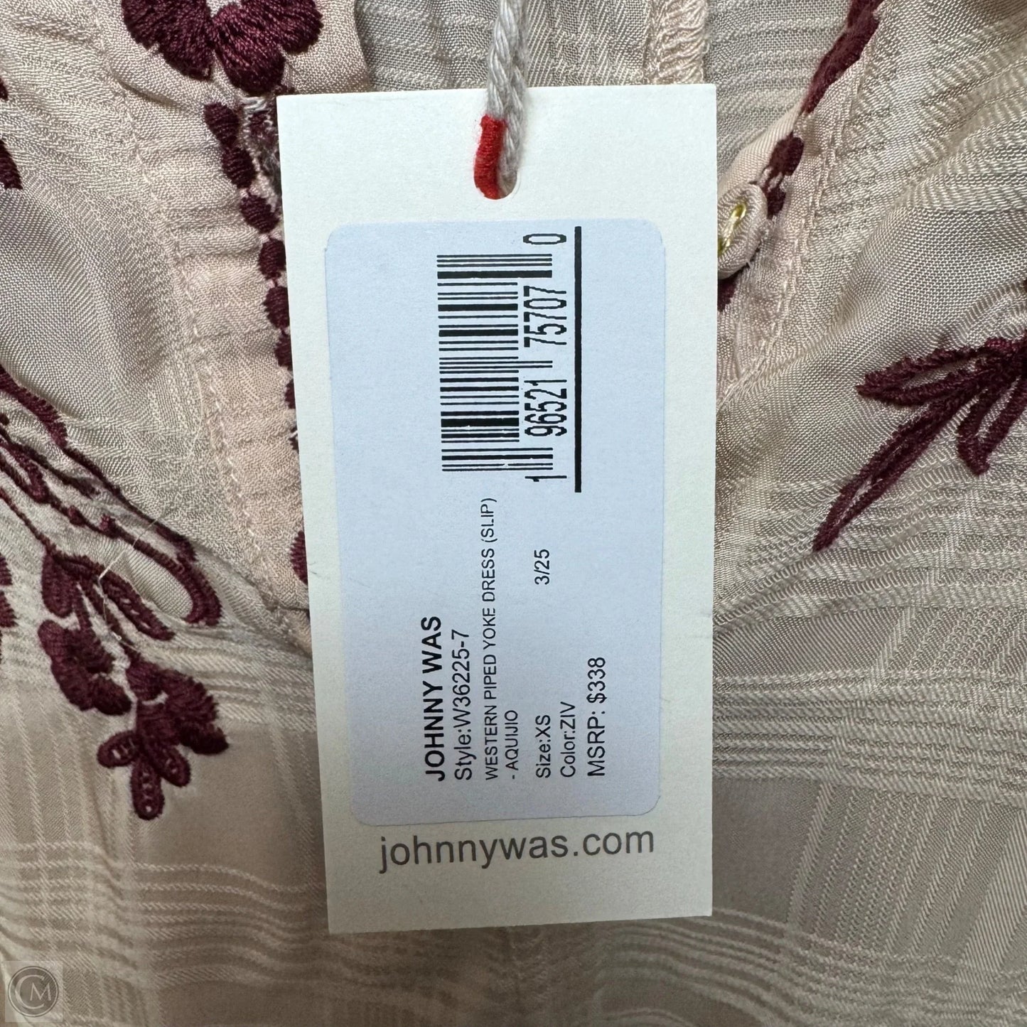Western Piper Yoke Dress By Johnny Was In Tan, Size: XS