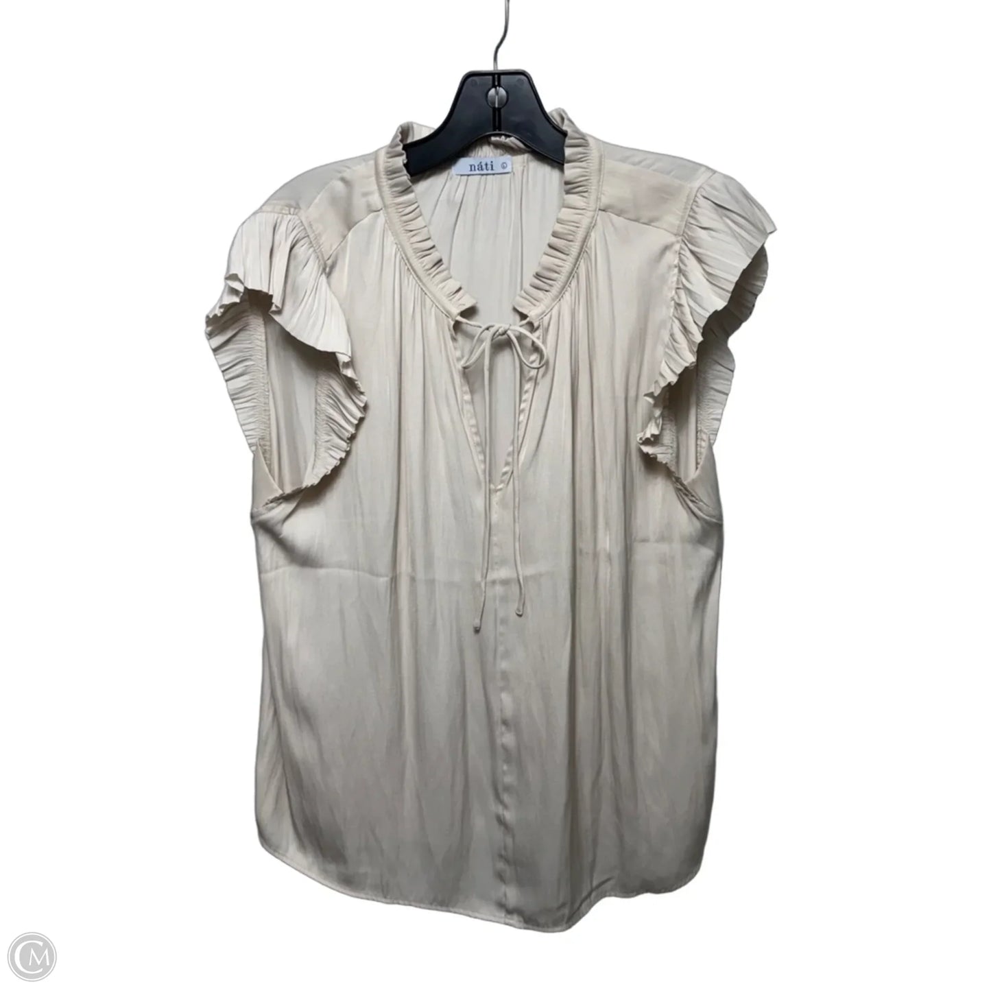 Top Sleeveless By Nati In Cream, Size: L