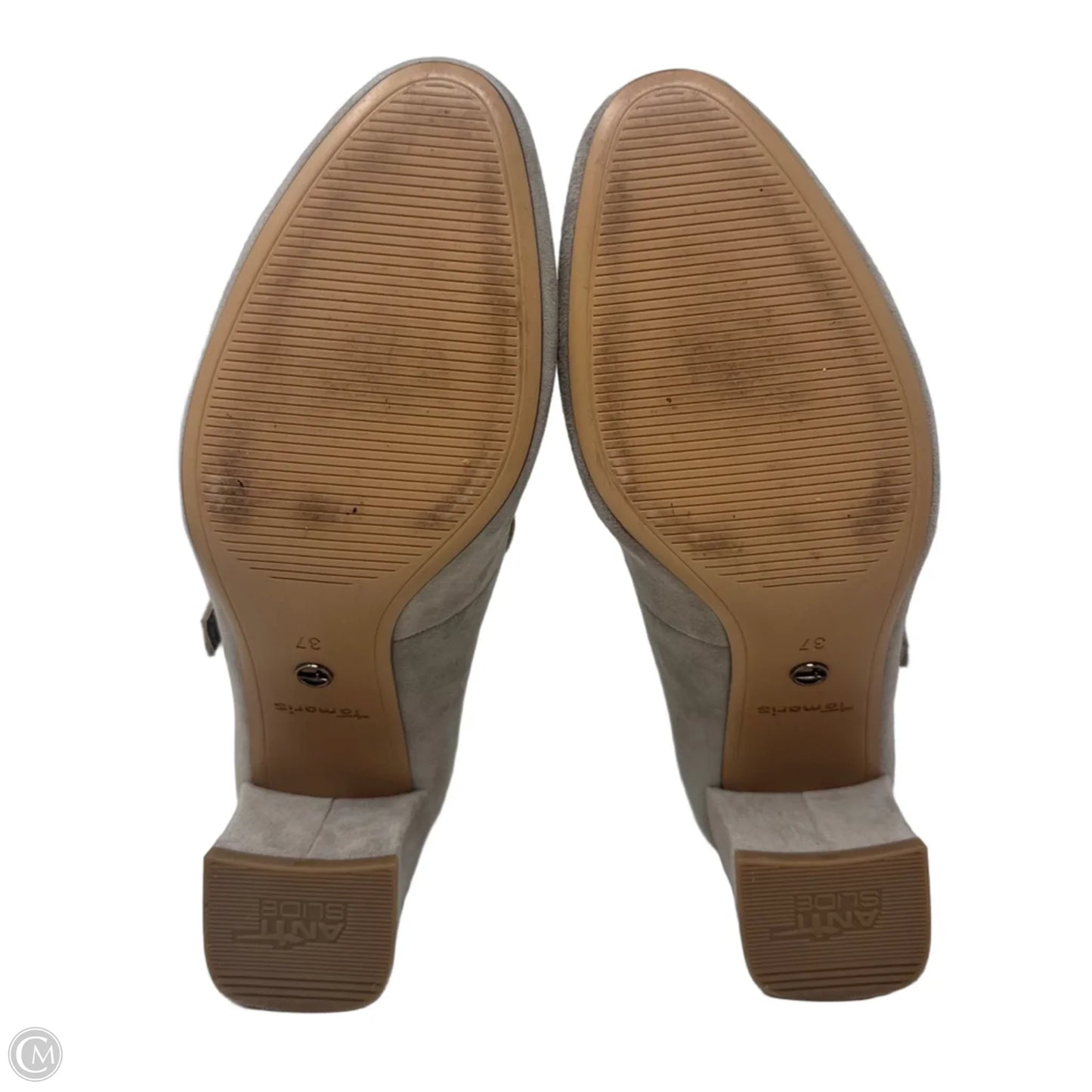 Suede Block Heel By Tamaris In Taupe, Size: 7