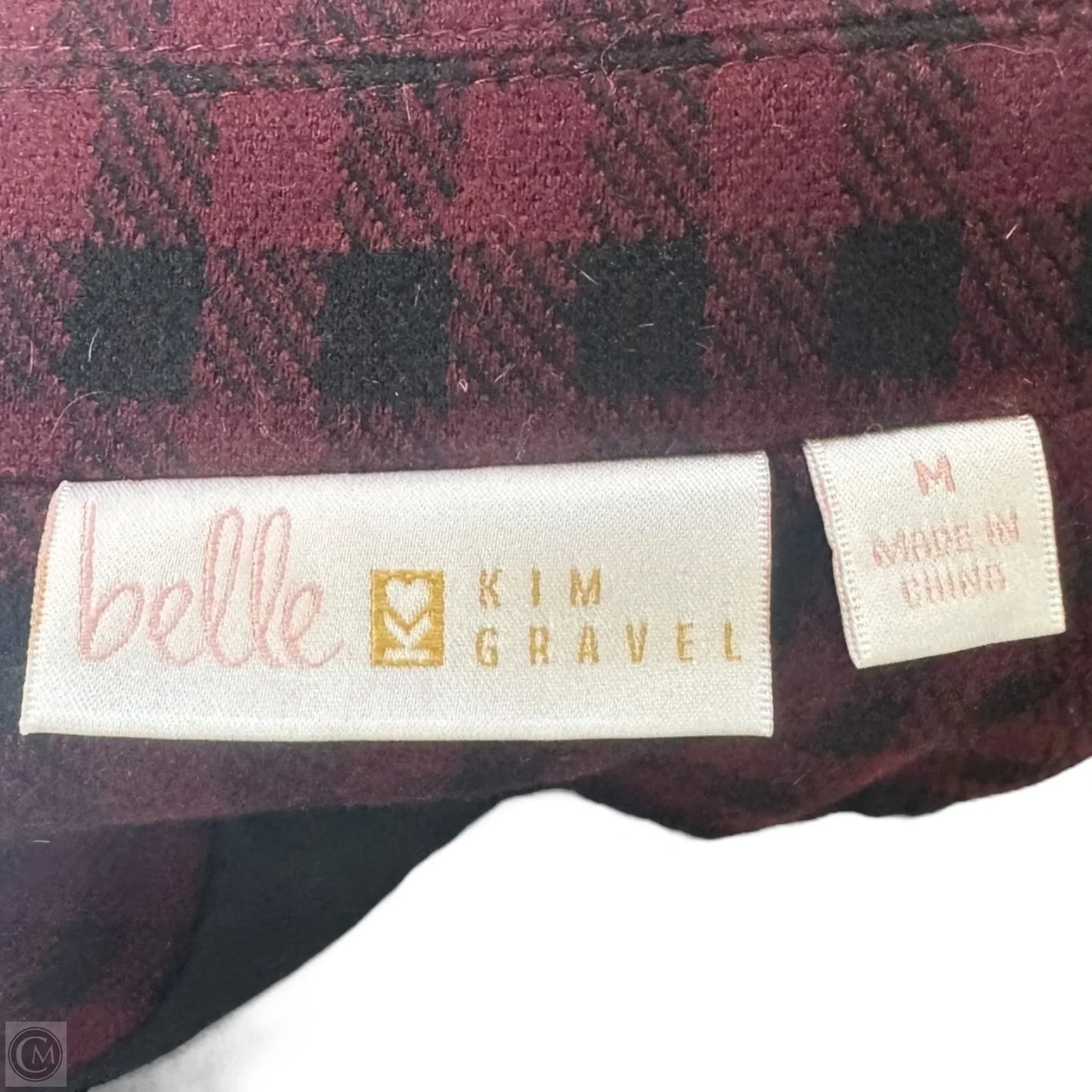 Blazer By Belle By Kim Gravel In Plaid Pattern, Size: M