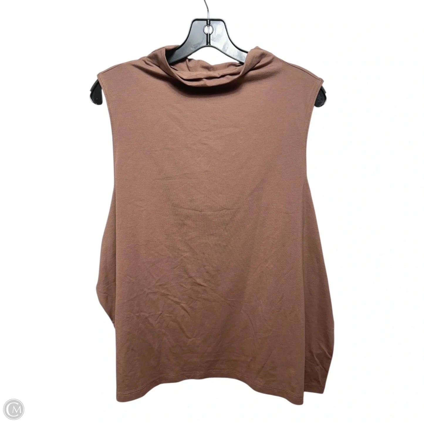 Athletic Mock Neck Tank Top By Athleta In Brown, Size: 2x