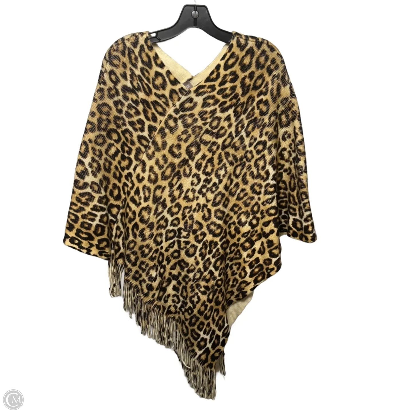 Poncho By Chicos In Animal Print, Size: L