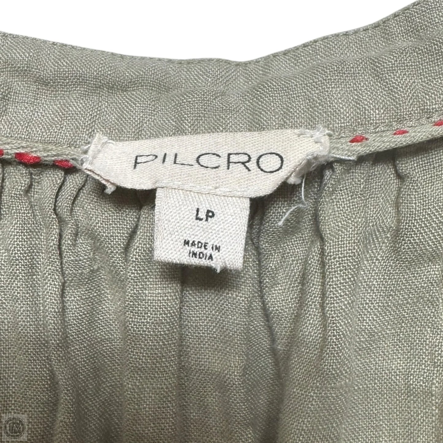 Linen Top Short Sleeve By Pilcro In Green, Size: Lp