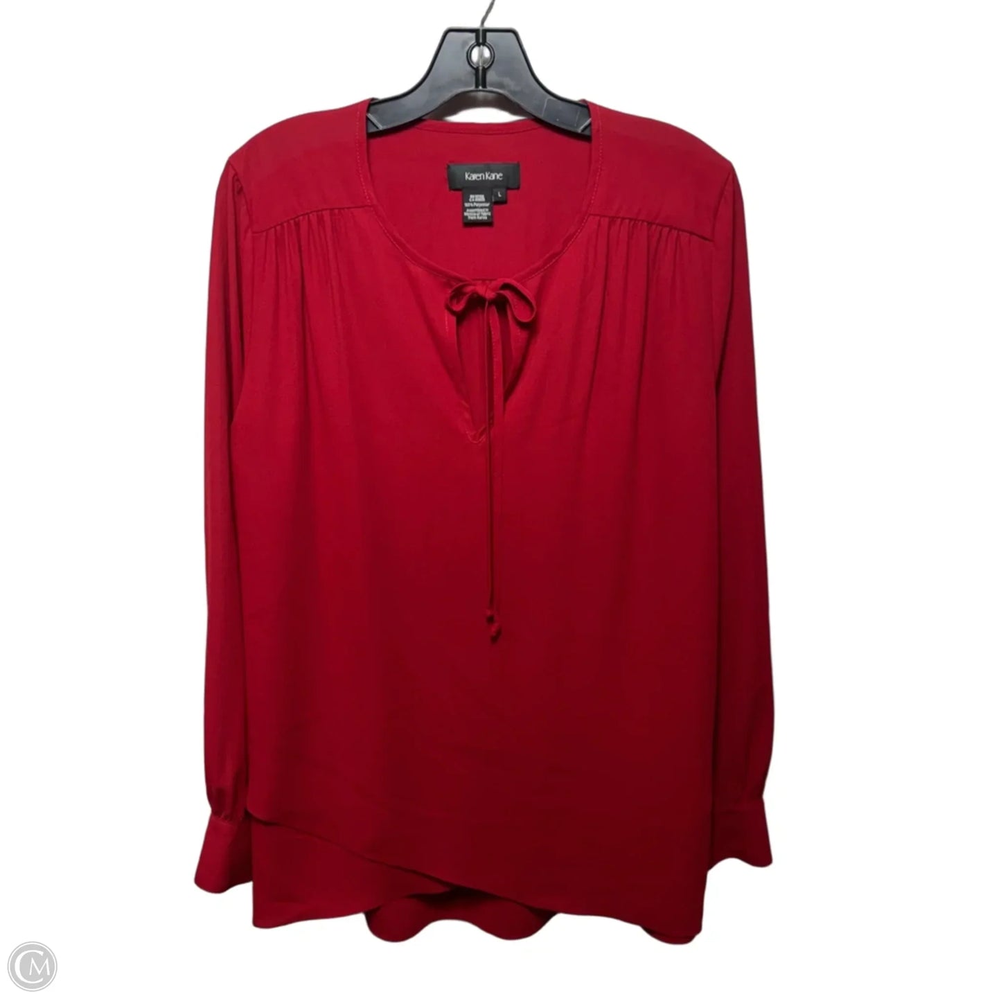 Top Long Sleeve By Karen Kane In Red, Size: L