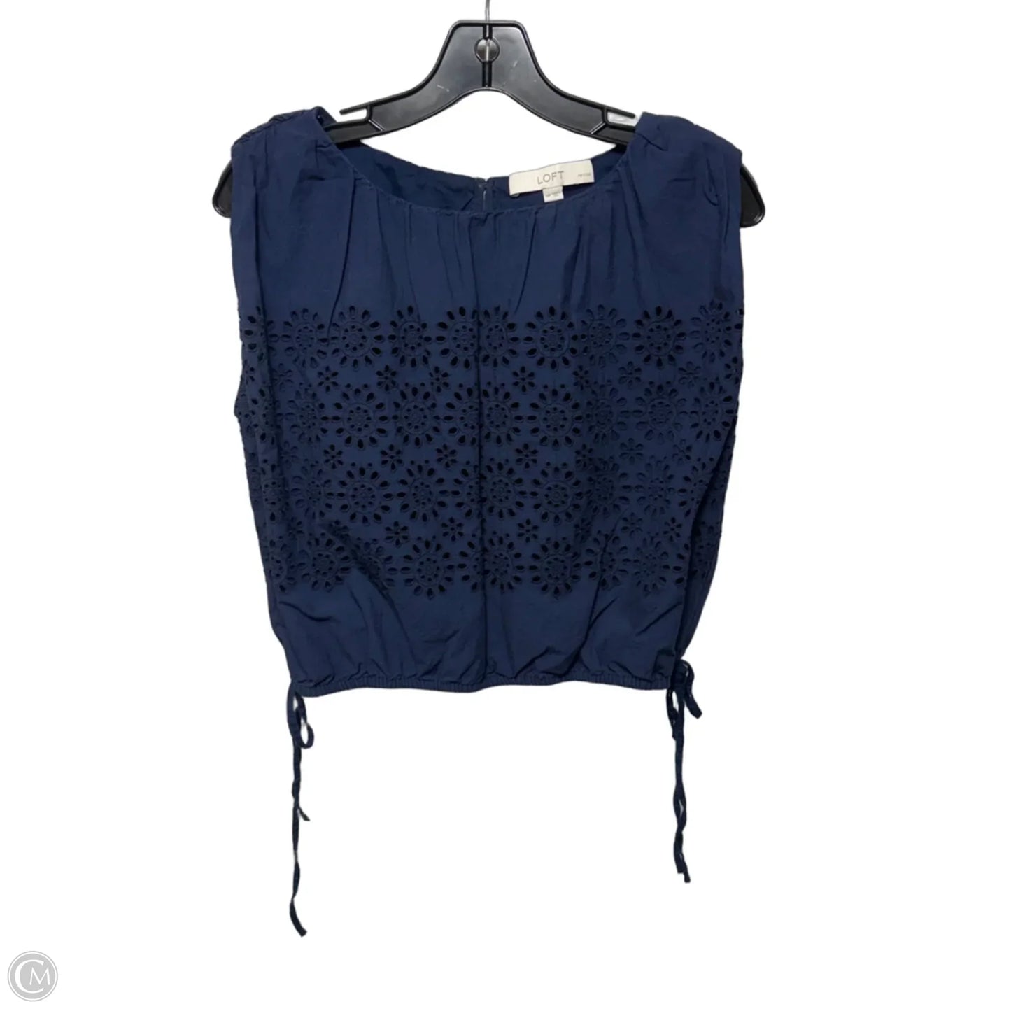 Top Sleeveless By Loft In Navy, Size: Mp