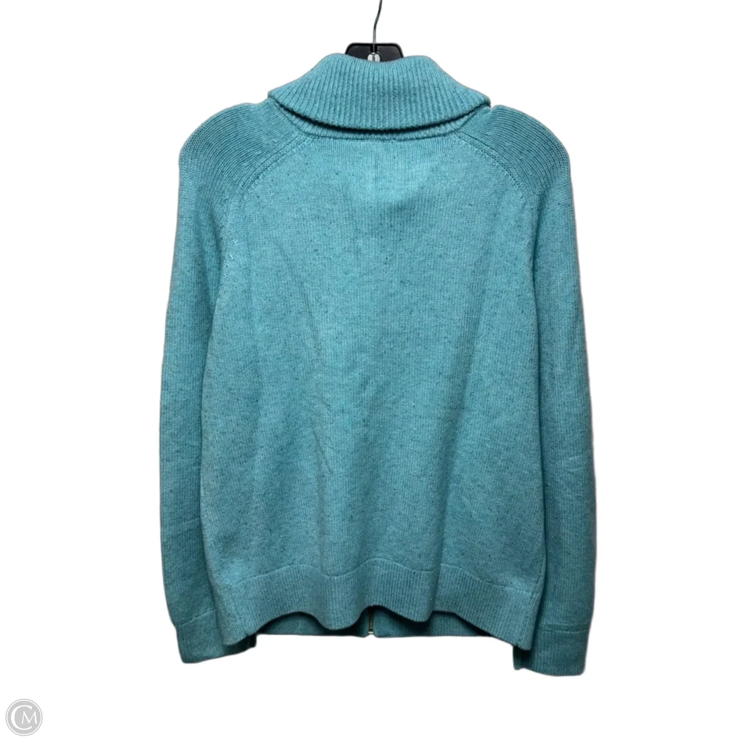 Sweater Cardigan By Talbots In Blue, Size: L