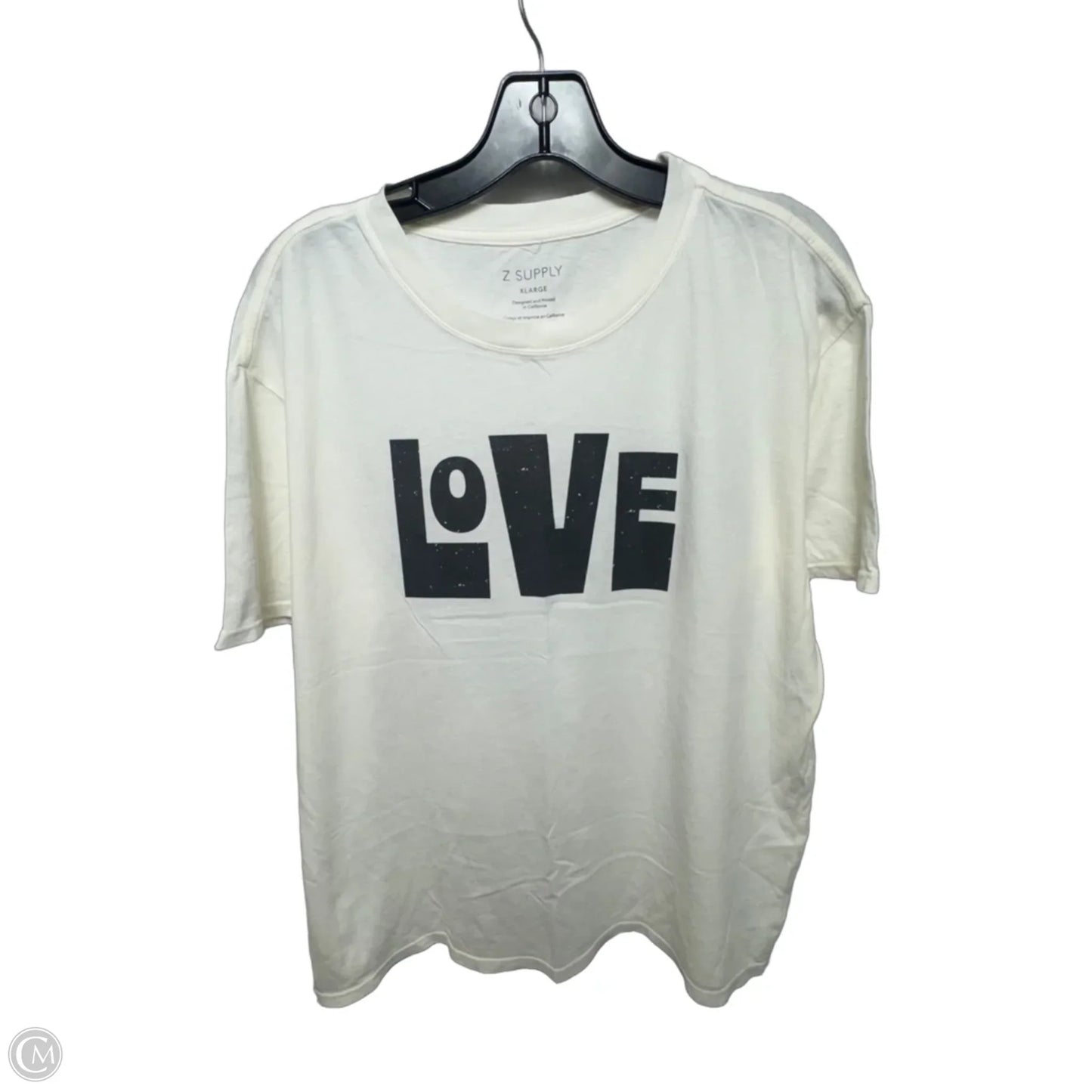 Love You Boyfriend Tee By Z Supply In Sea Salt, Size: Xl