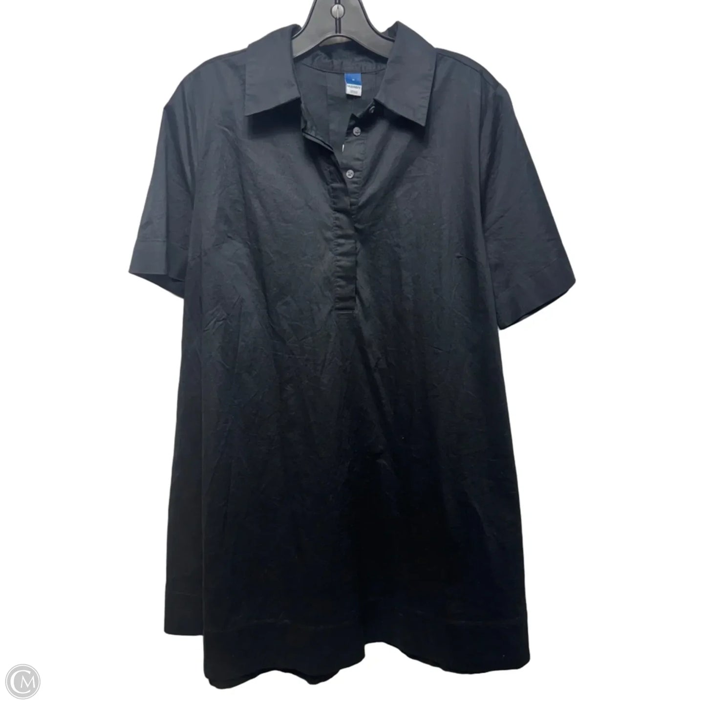Shirt-Dress Casual Short By Old Navy In Black, Size: M