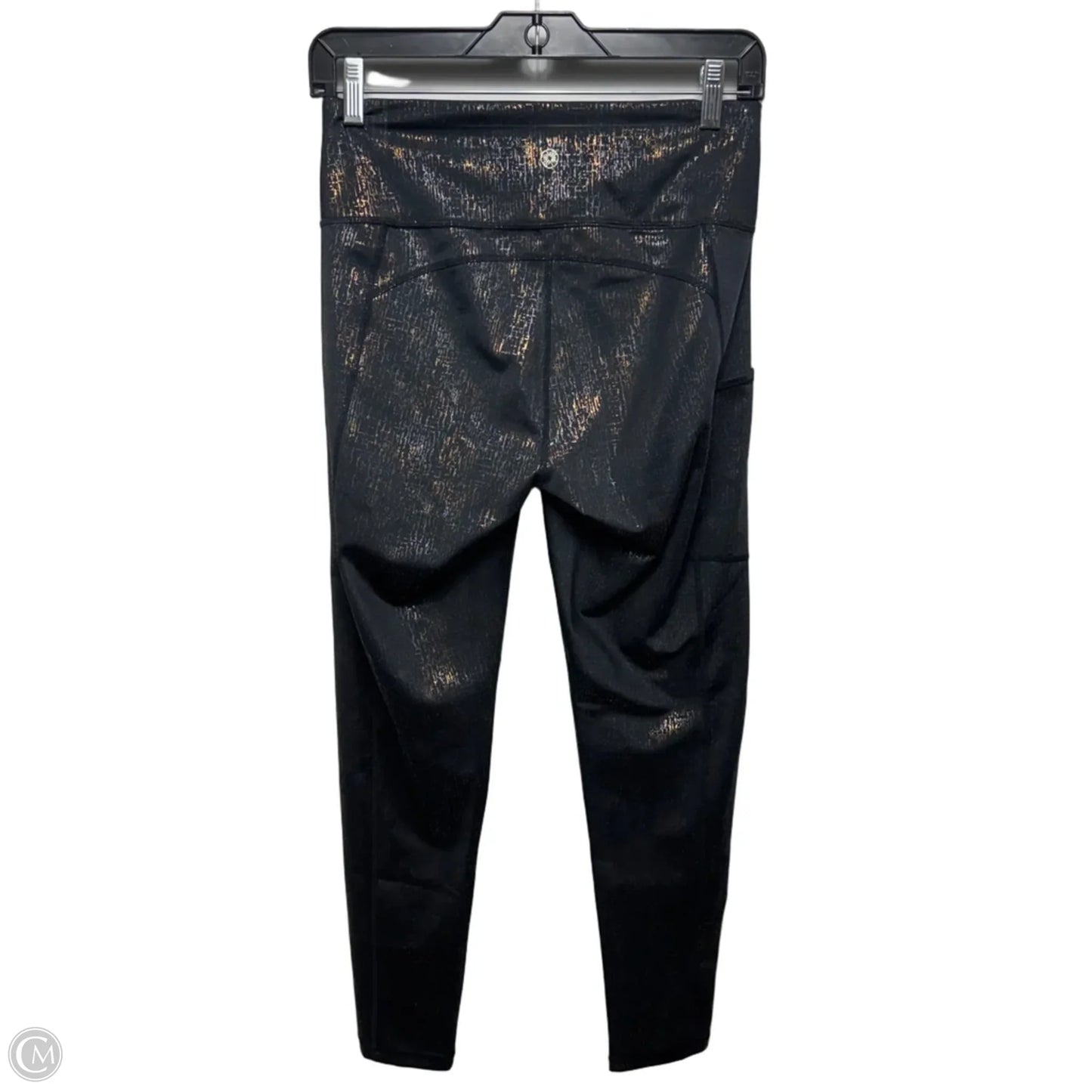 Athletic Leggings Pants Designer By Luxletic Lilly Pulitzer In Black & Gold, Size: M