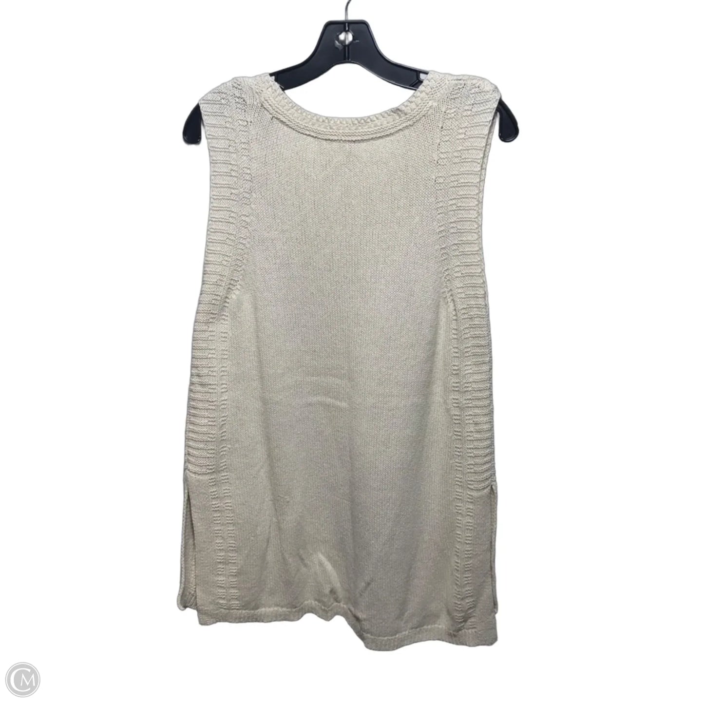 Cotton Sweater Vest By J. Jill In Cream, Size: M