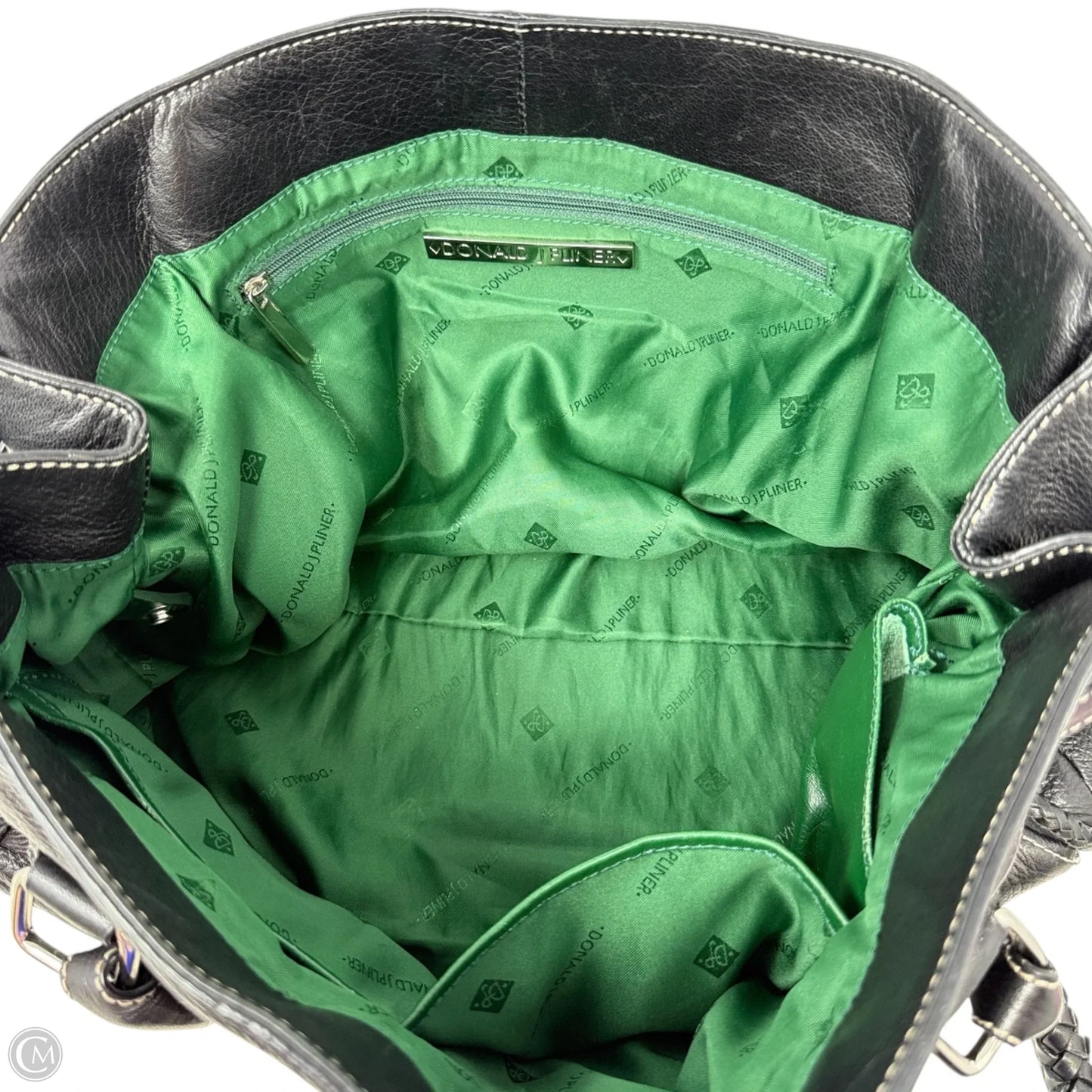 Handbag Leather By Donald Pliner, Size: Large