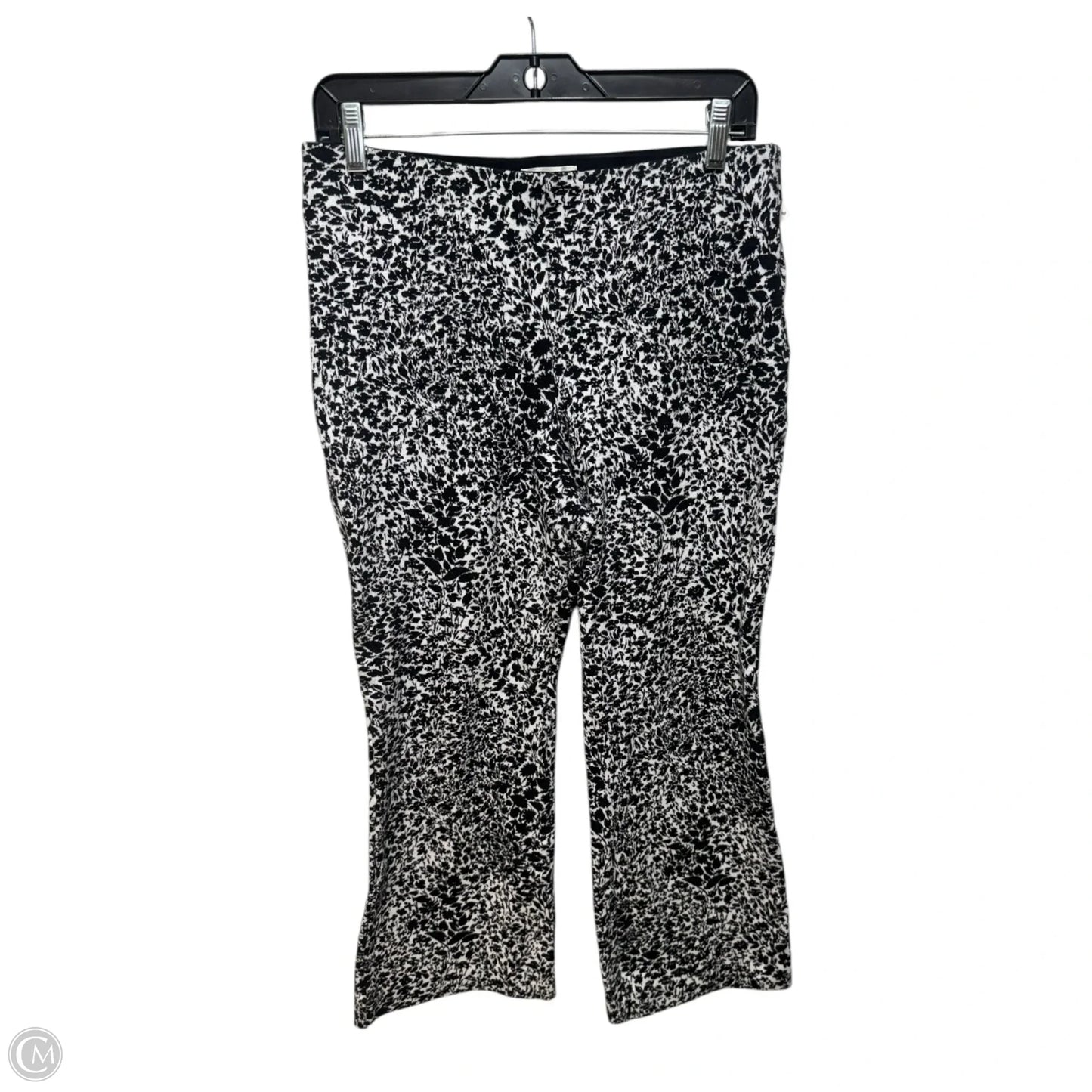 Knit Pants Cropped By Maeve In Black & White, Size: M