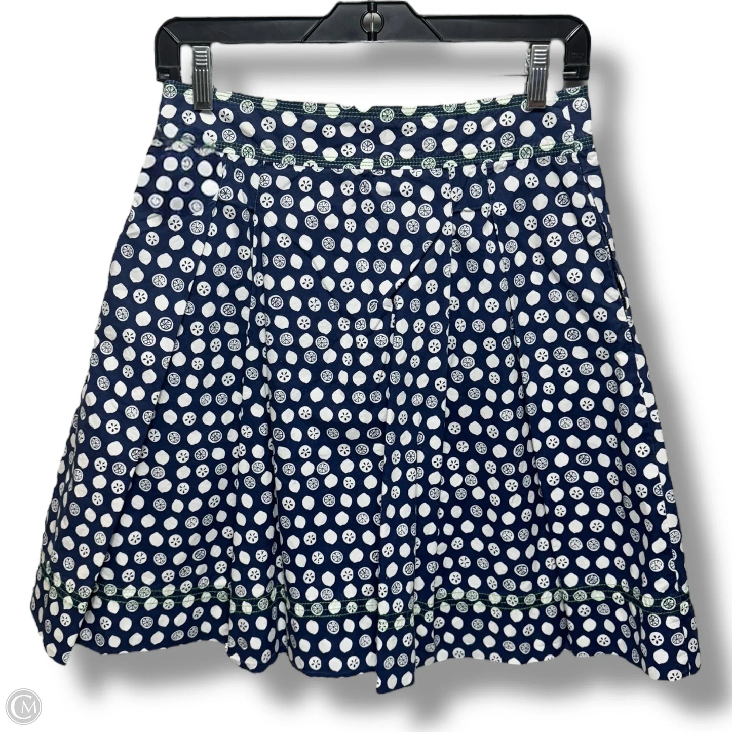 Lenna Skirt Designer By Lilly Pulitzer In Citrus Lemon Squirt Navy Blue, Size: 2