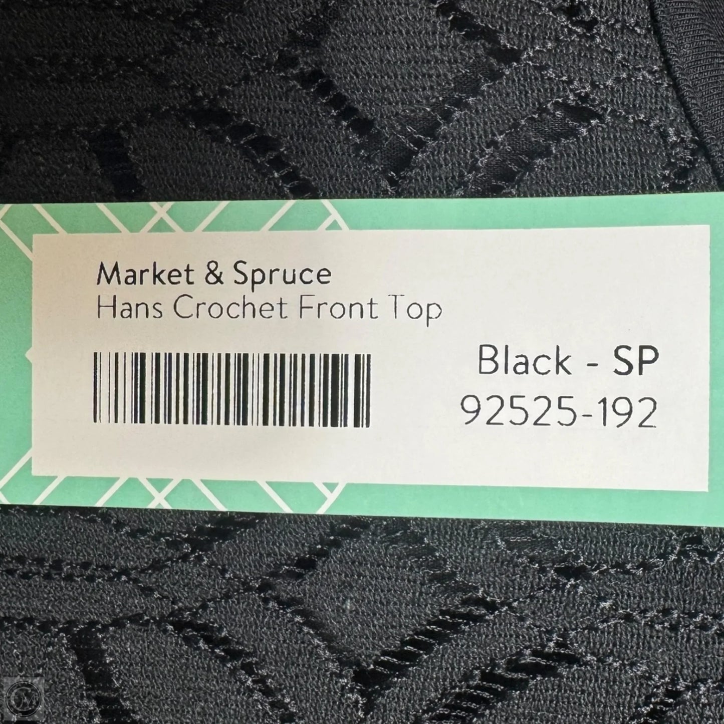 Hans Crochet Front Top Short Sleeve By Market & Spruce In Black, Size: S