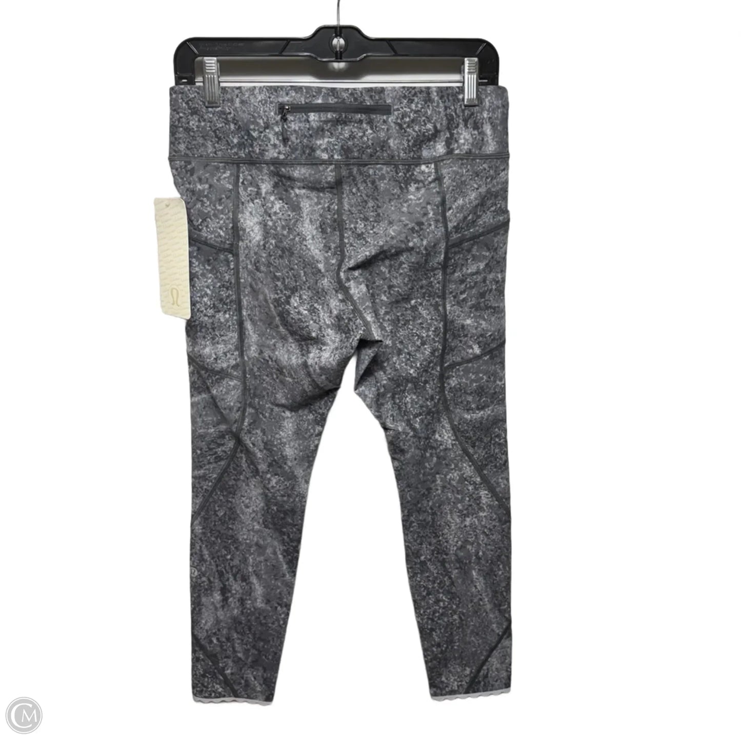 Tight Stuff Athletic Leggings By Lululemon In Grey & White, Size: 10