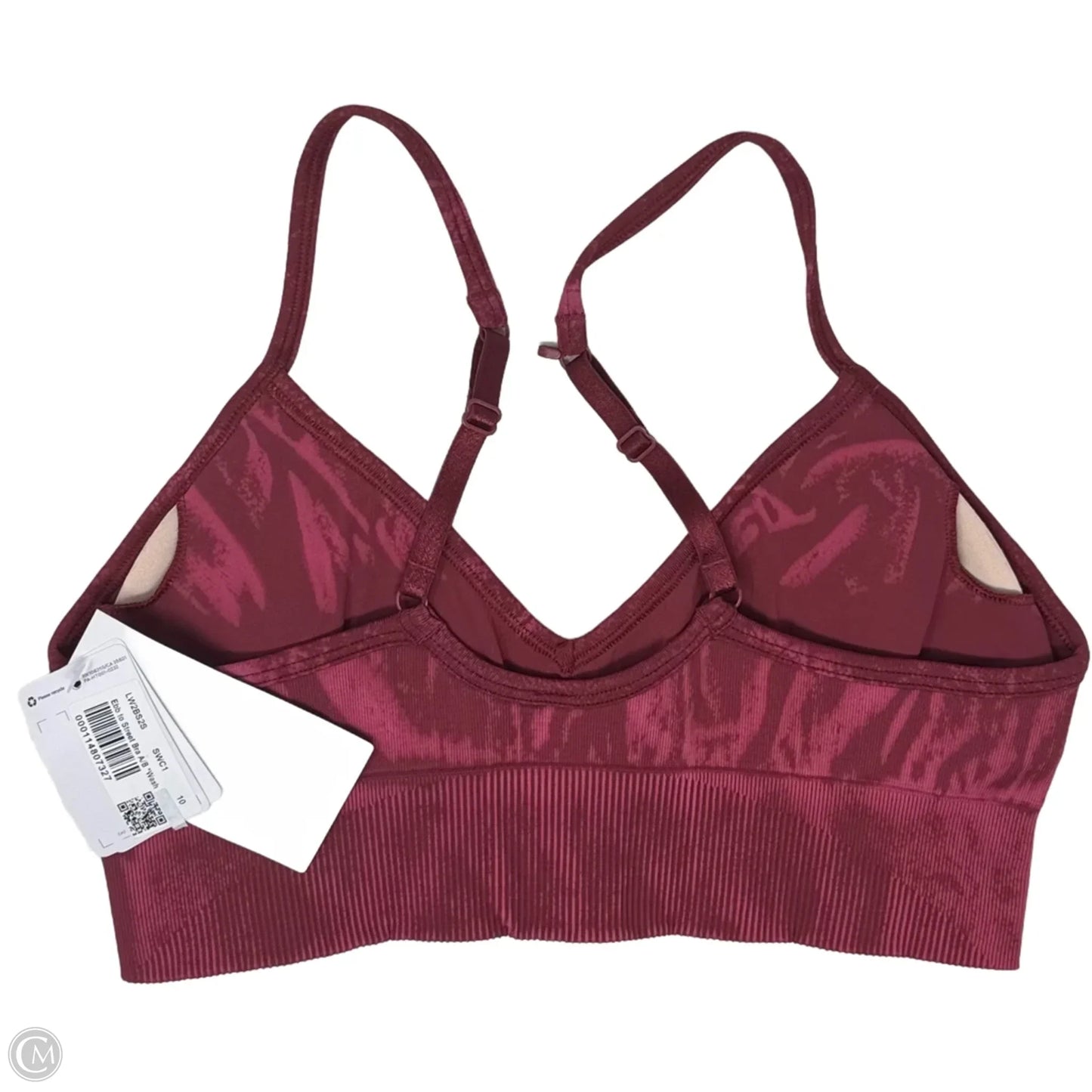 Ebb to Street Athletic Bra By Lululemon In Pink & Red, Size: 10