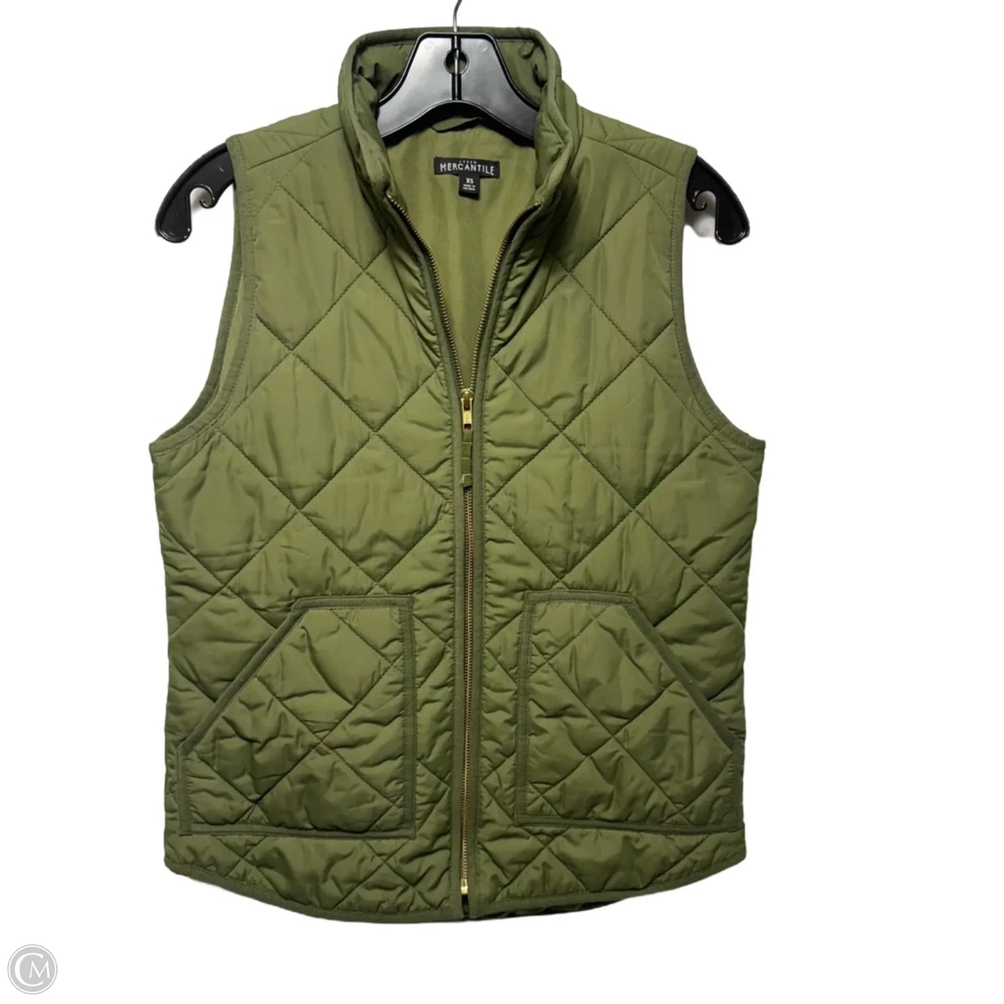 Vest Puffer & Quilted By J. Crew In Green, Size: Xs