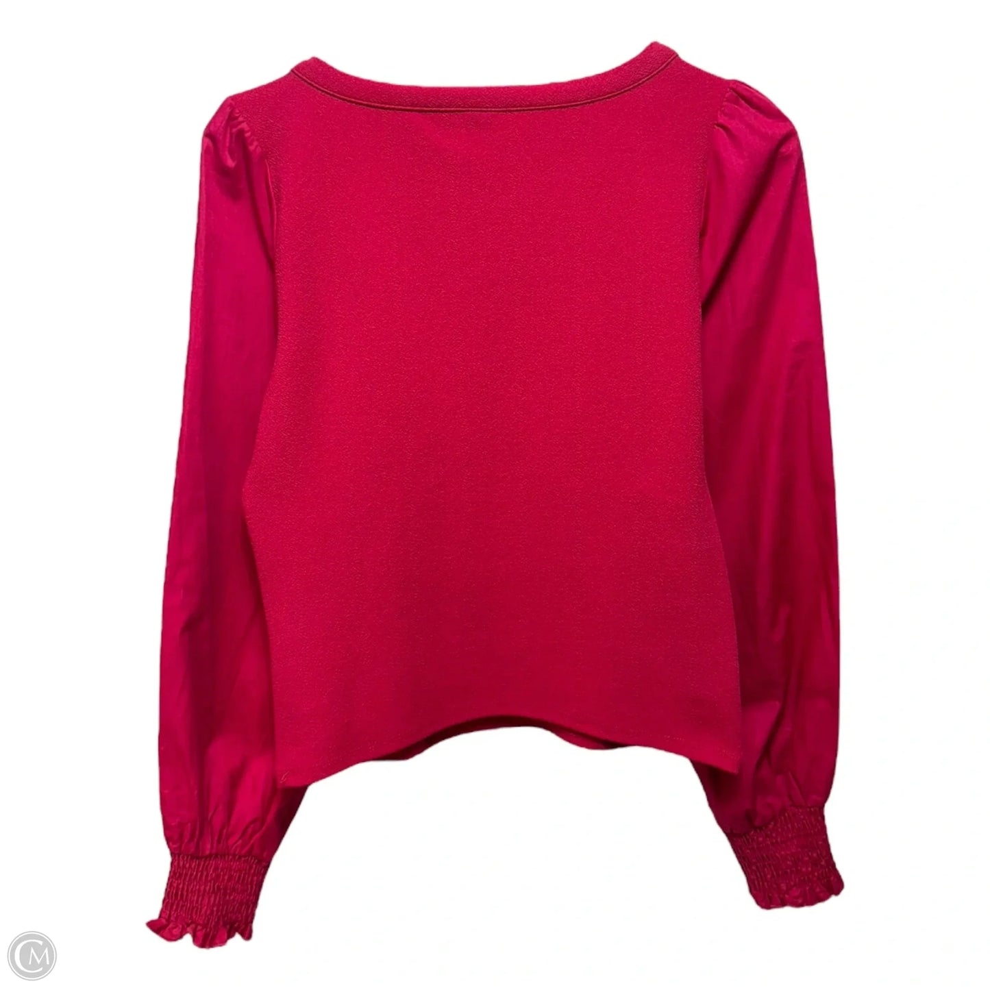Structured Long Sleeve Top By Anthropologie In Red, Size: S