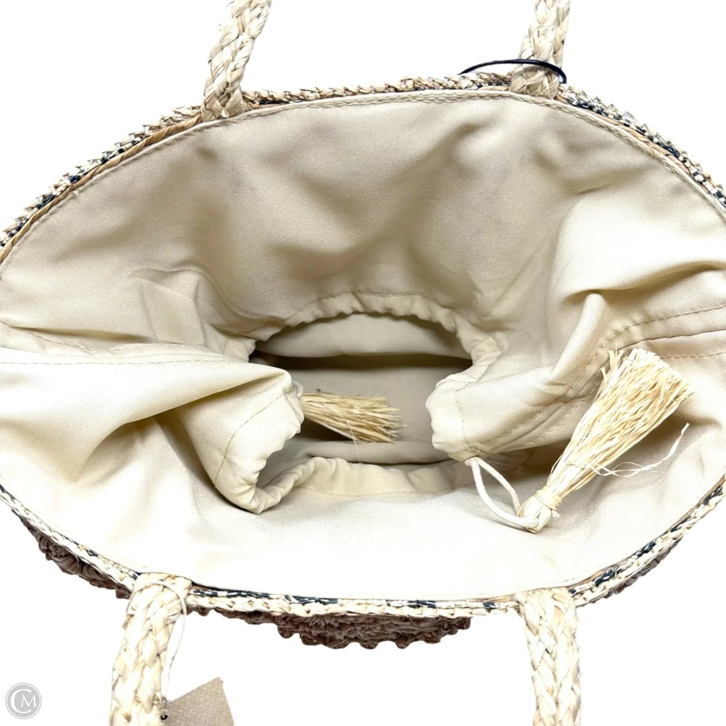 Raffia Bucket Tote By Tropika By Kultura, Size: Small